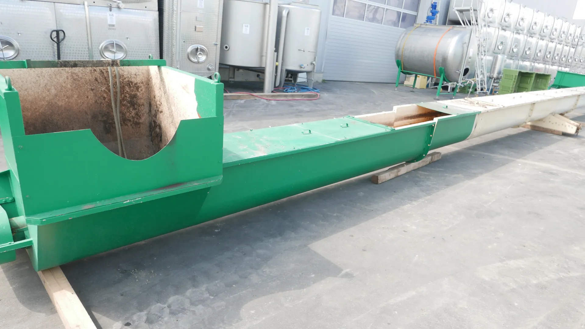Trogschnecke mit 17,1 m Länge und Schneckendurchmesser 500 mm