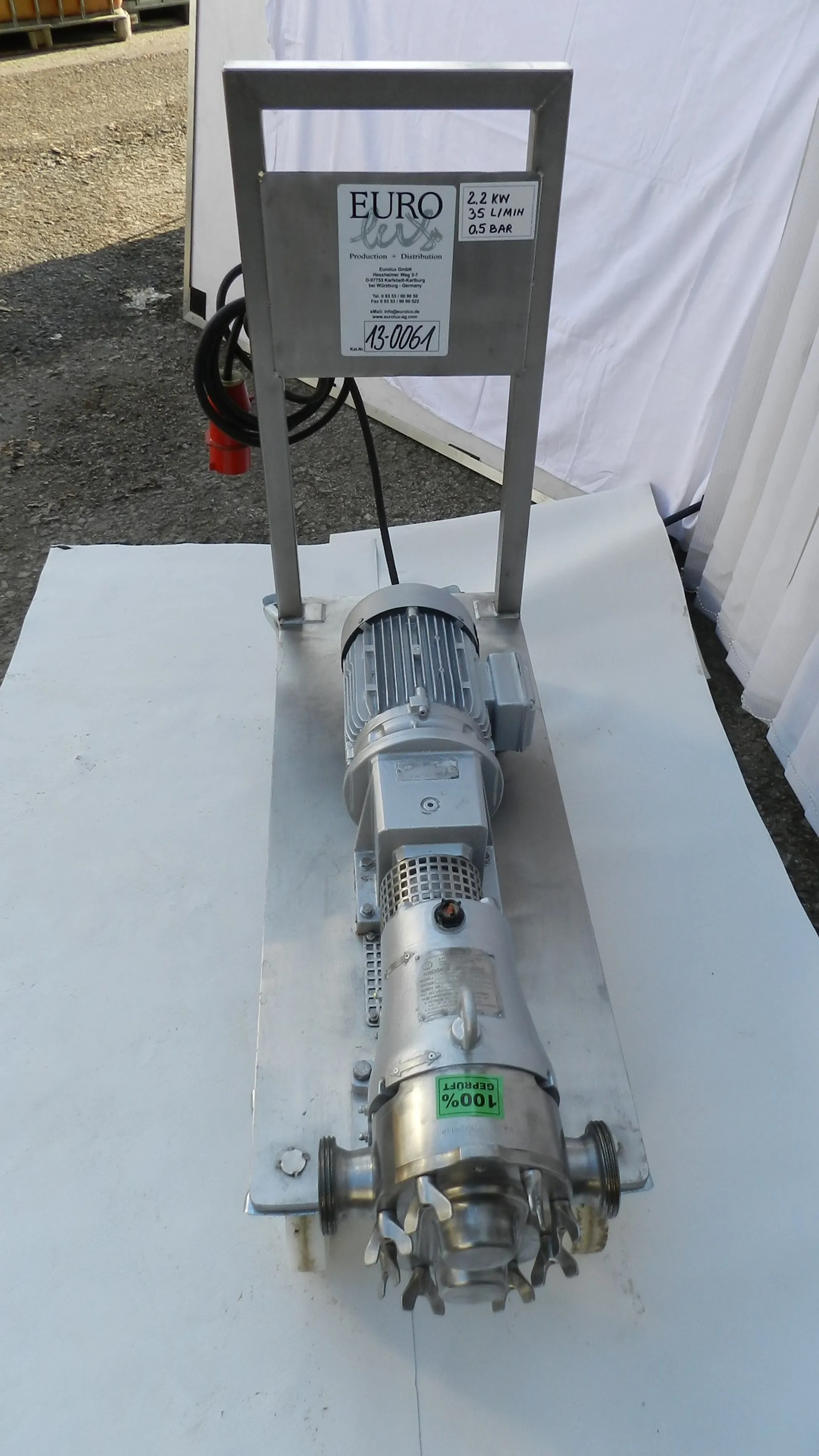  Edelstahl-Kreiskolbenpumpe INDAG HTIRM 40 VT-D 