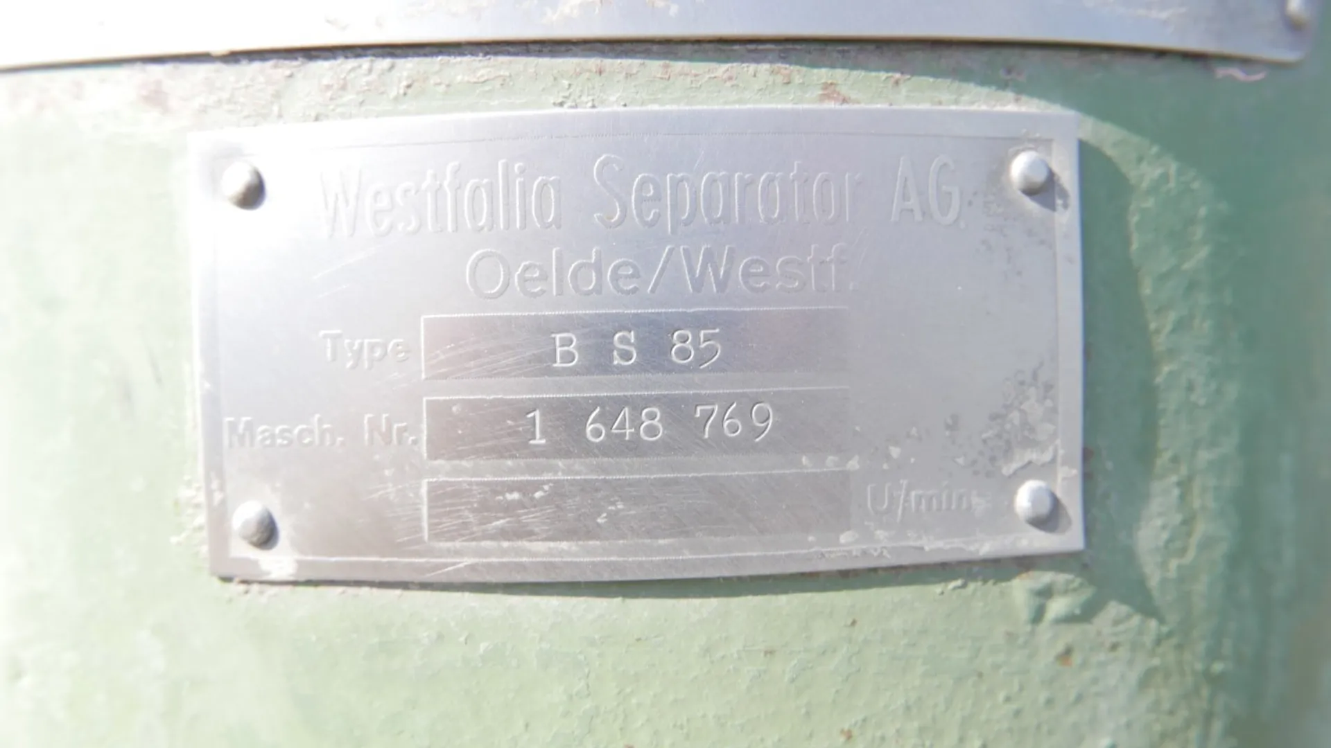Drehbürstensieb WESTFALIA BS85