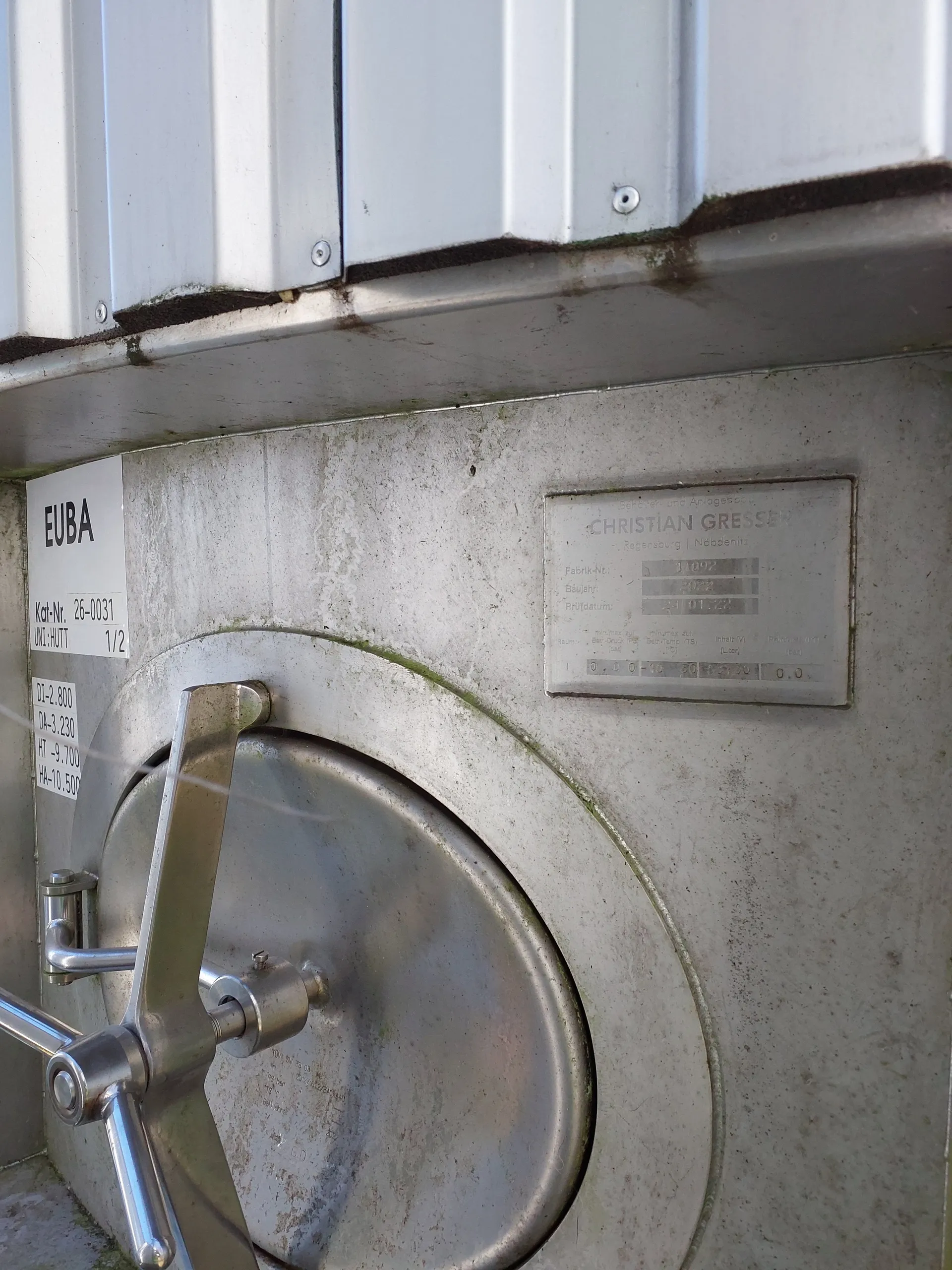 53700 Liter Brauwassertank mit Isolierung