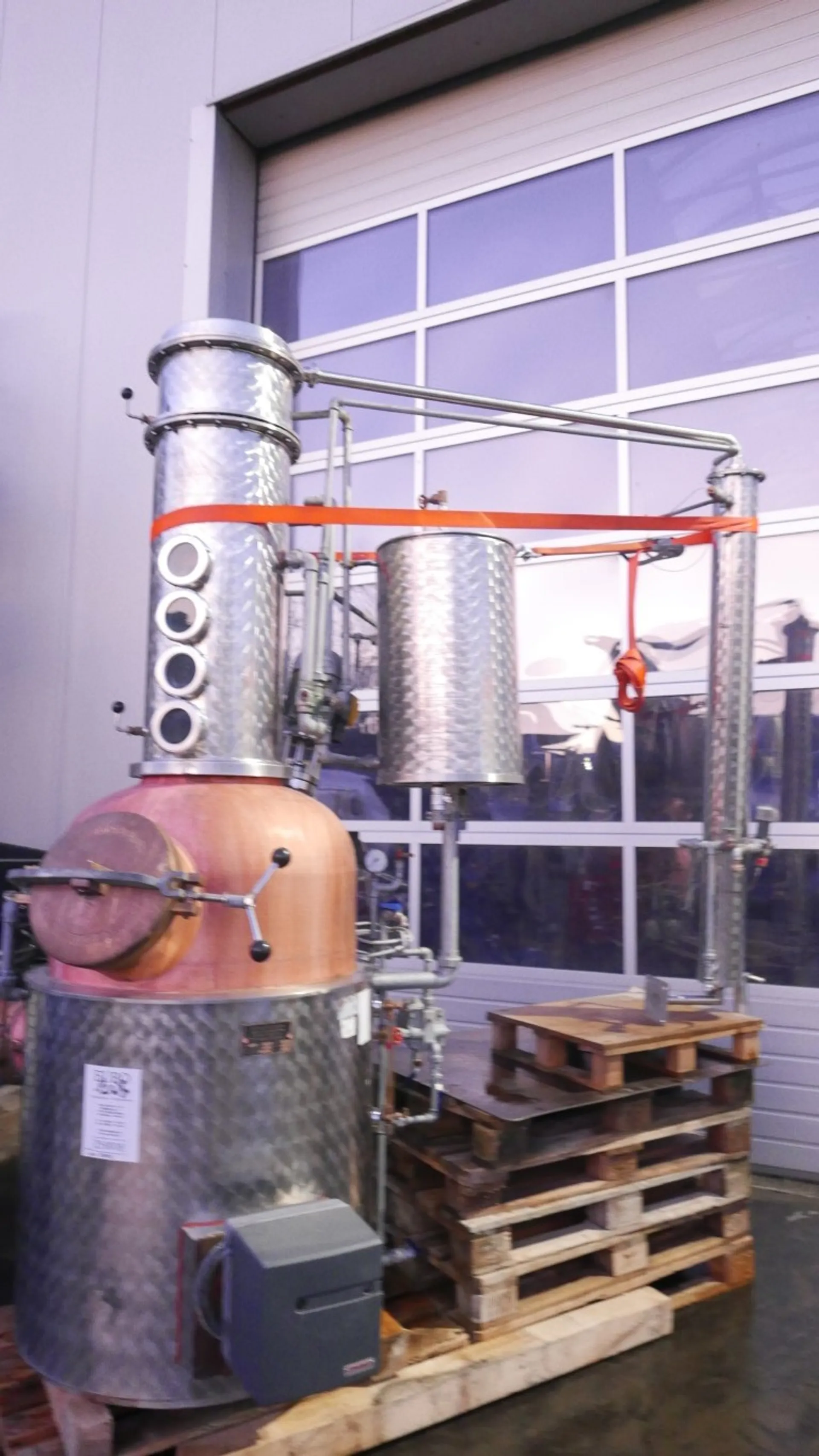 240 Liter Brennkolonne mit Brennkammer und Rührwerk