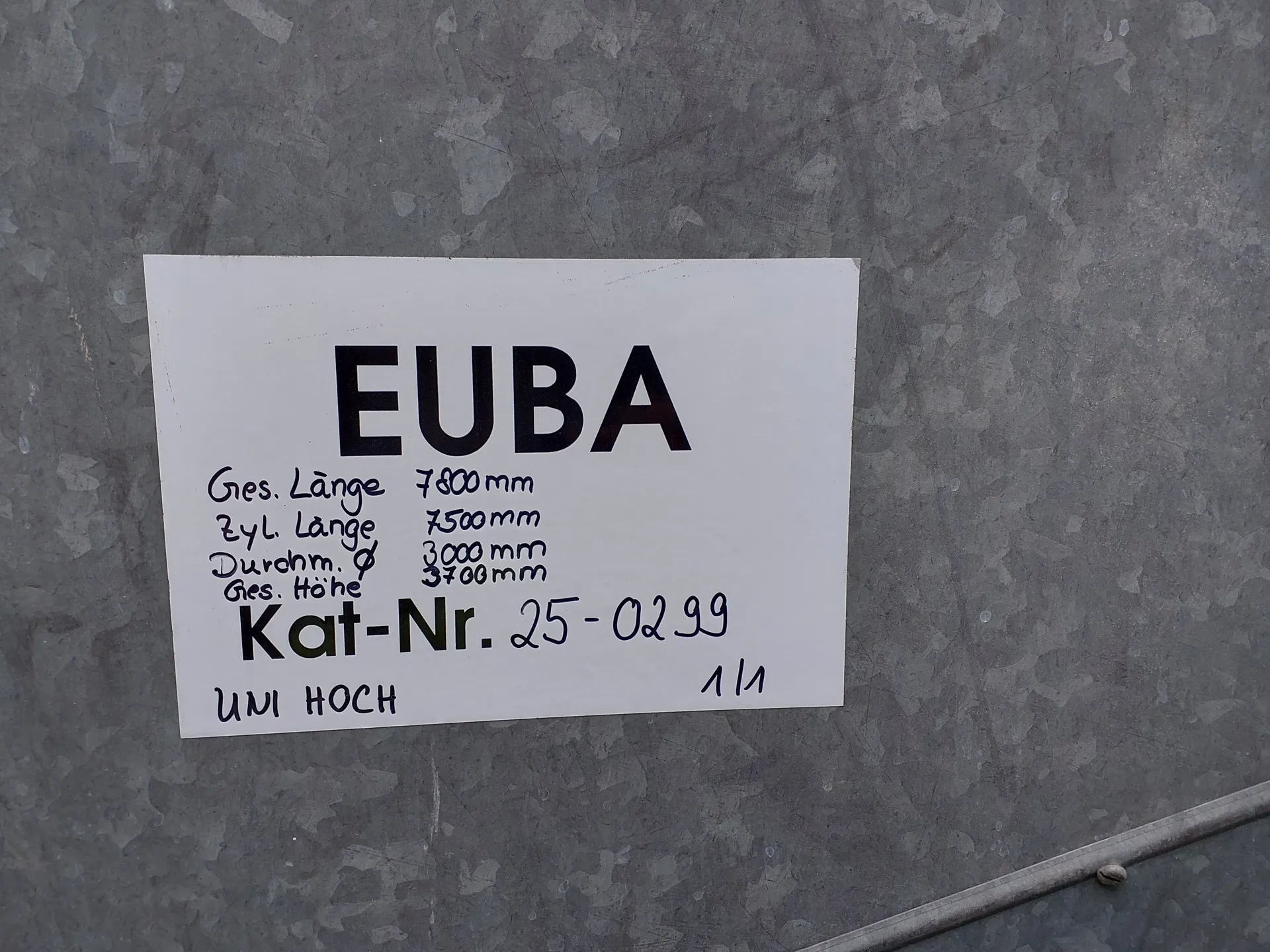 45.000 Liter Drucktank, isoliert horizontal