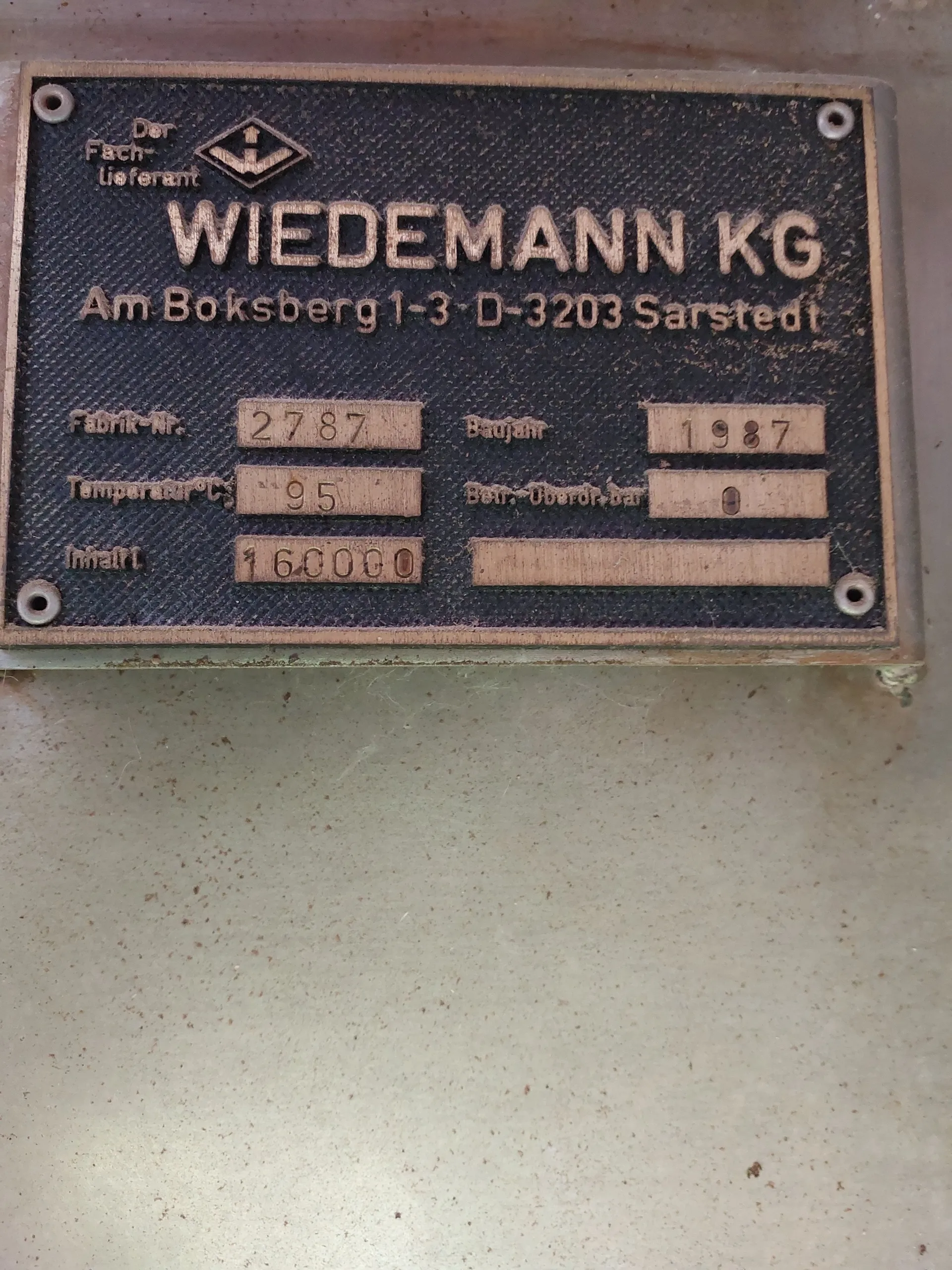 160.000 Liter Lagertank