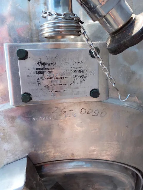 6.000 Liter 8 bar Drucktank in V2A