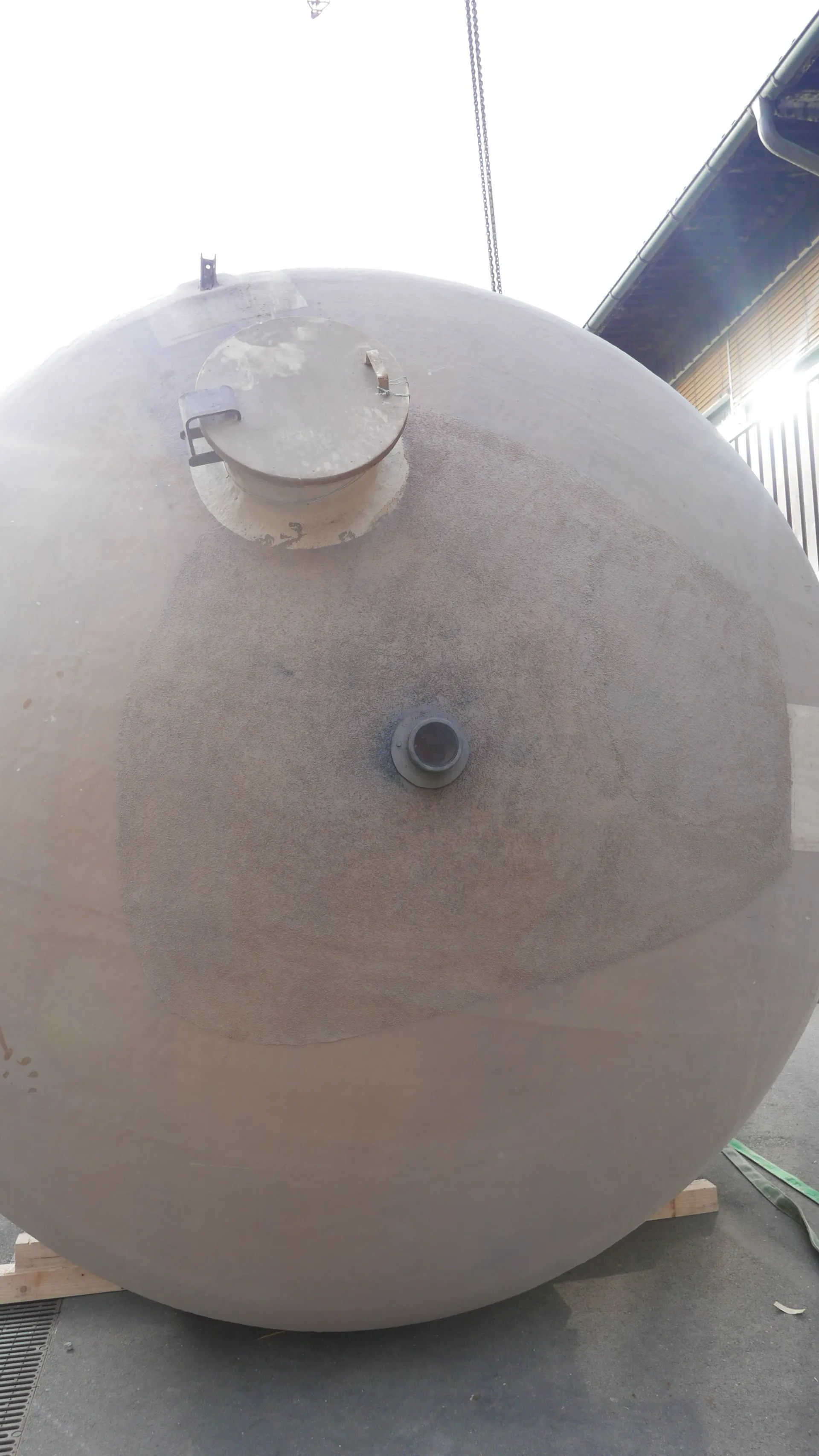 65.000 Liter Flachboden Lagertank GFK, rund/stehend
