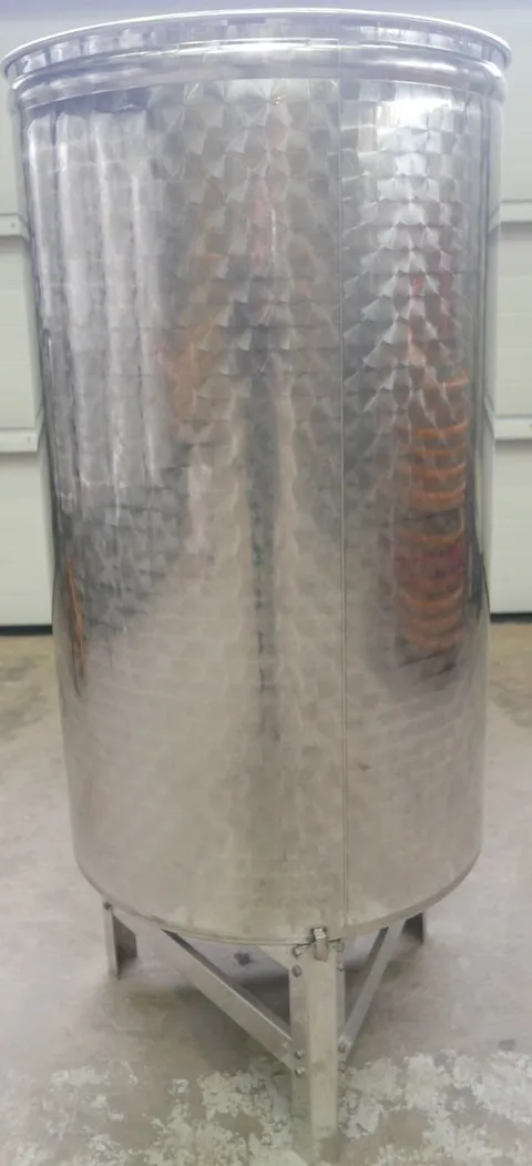  500 litres Eurolux  Always-Full-Tanks in V2A – Floating Cover - round vertical on Feet – NEW!