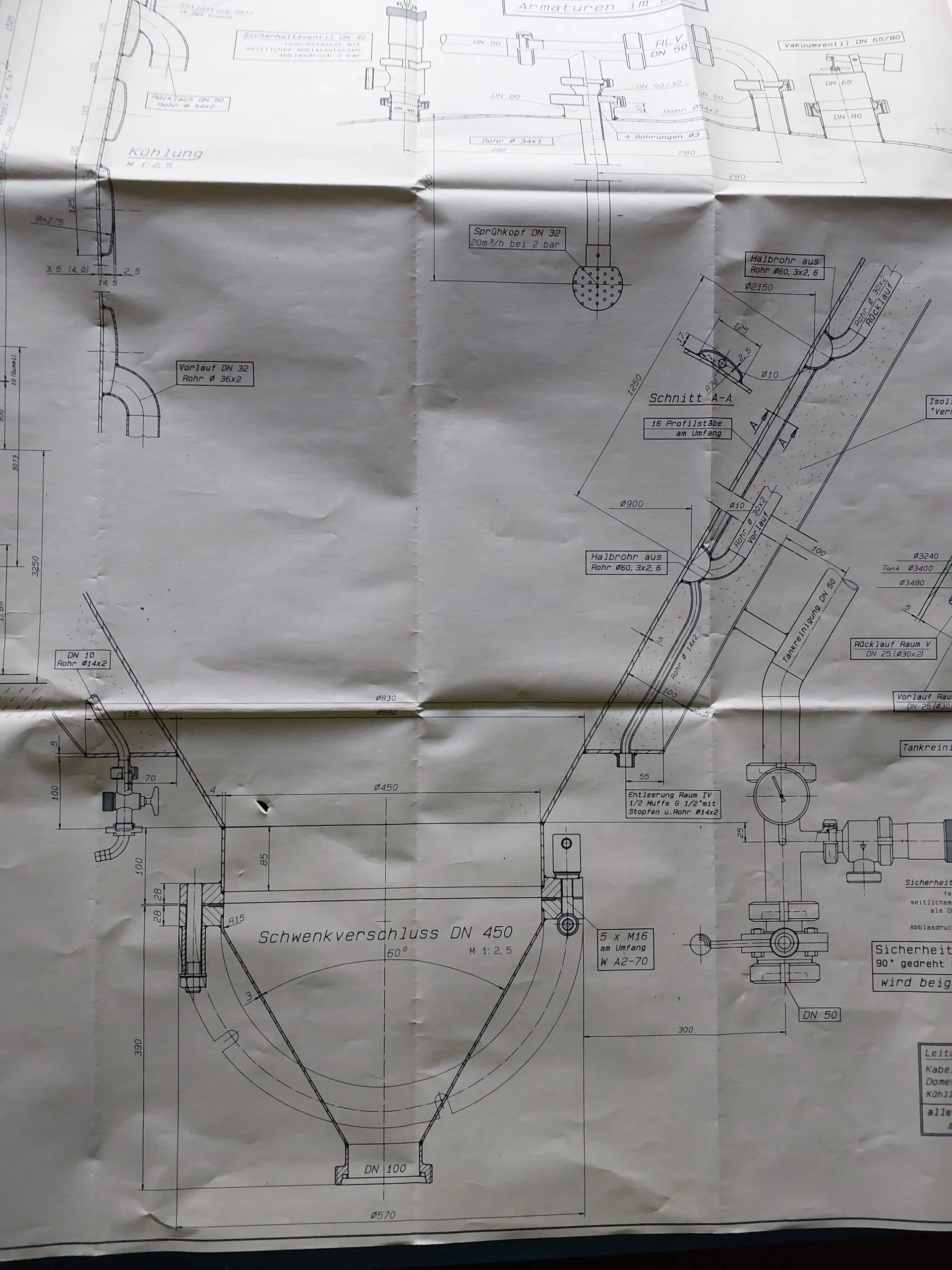 68150 Liter ZKG Tank/ Drucktank/ Lagertank GROSS mit Kühlmantel und Isolierung