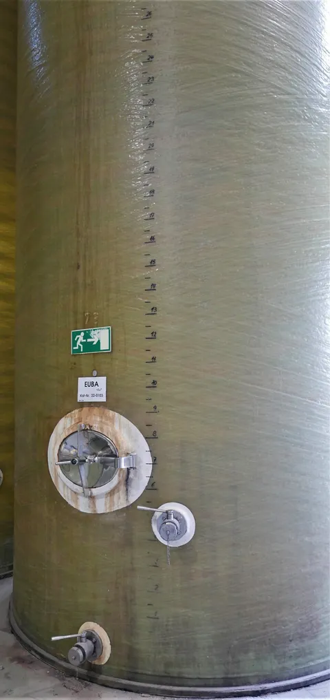 GFK Lagertank Inhalt 34.000 Liter rund stehend