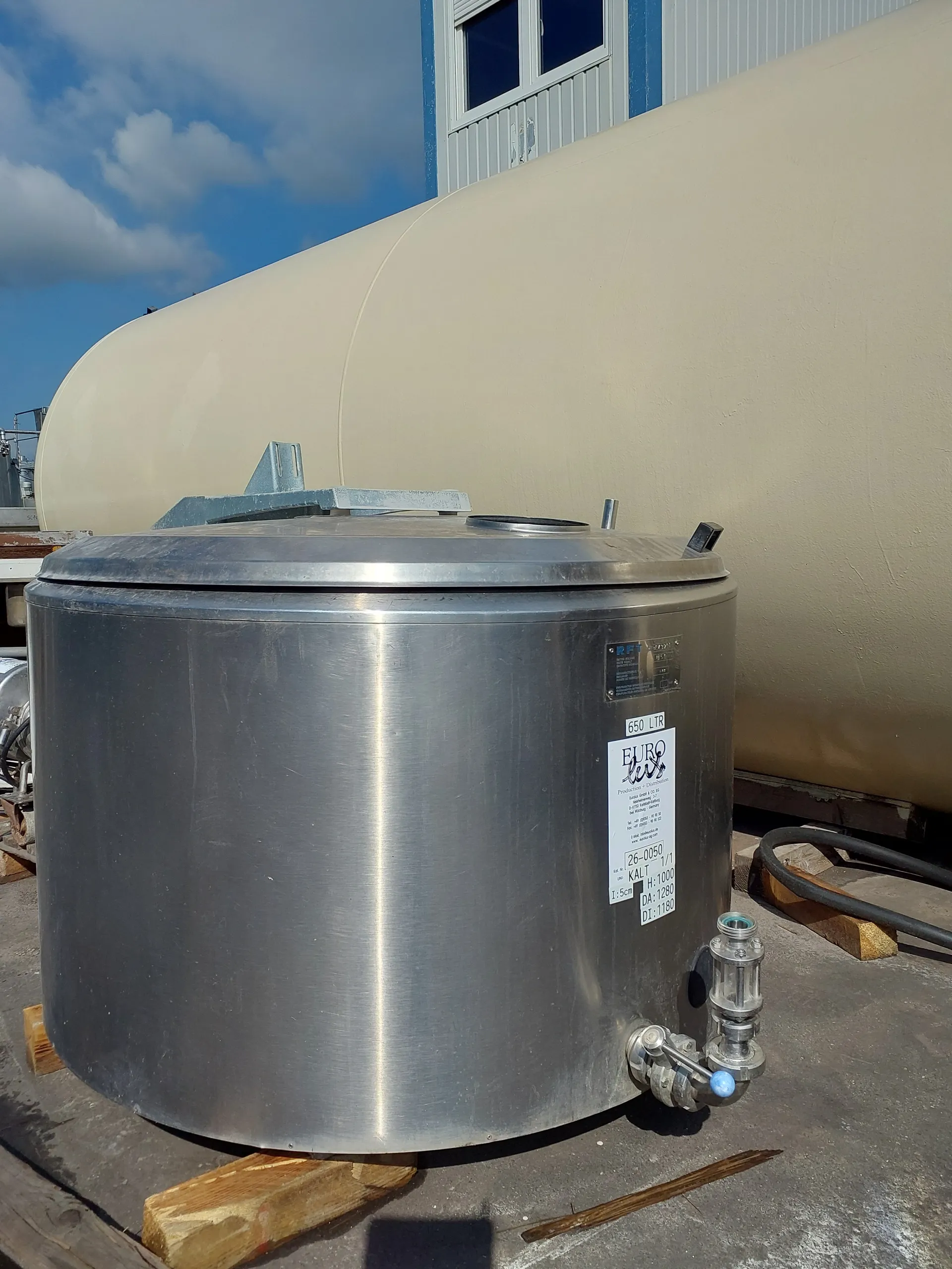 650 Liter Läuterbottich mit Isolierung