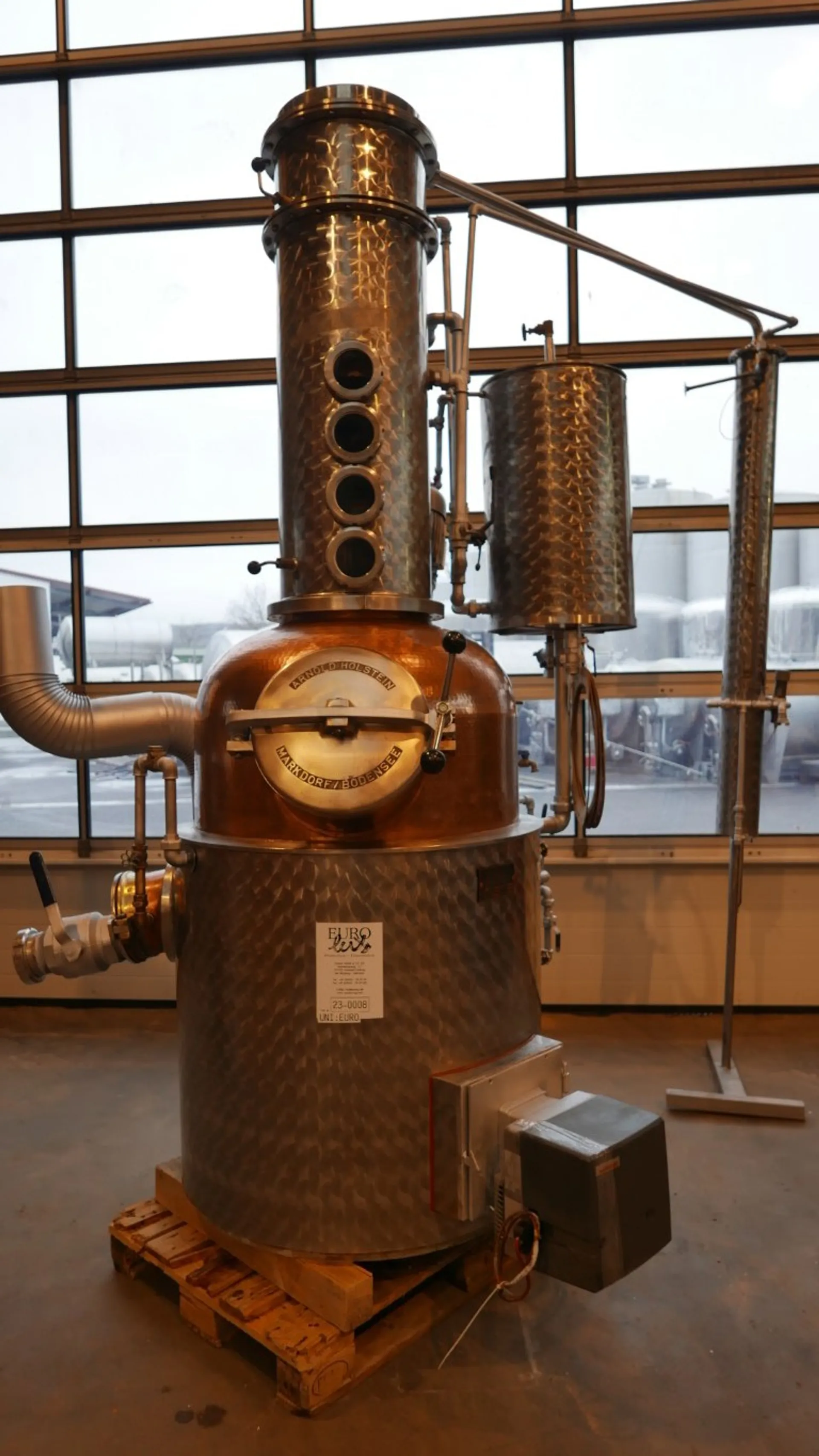 240 Liter Brennkolonne mit Brennkammer und Rührwerk