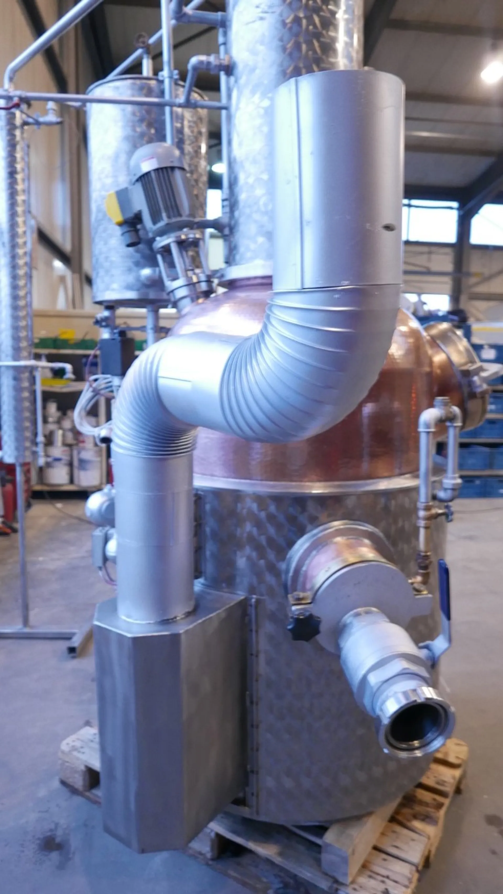 240 Liter Brennkolonne mit Brennkammer und Rührwerk