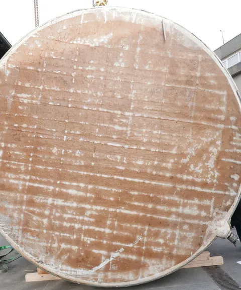 65.000 Liter Flachboden Lagertank GFK, rund/stehend