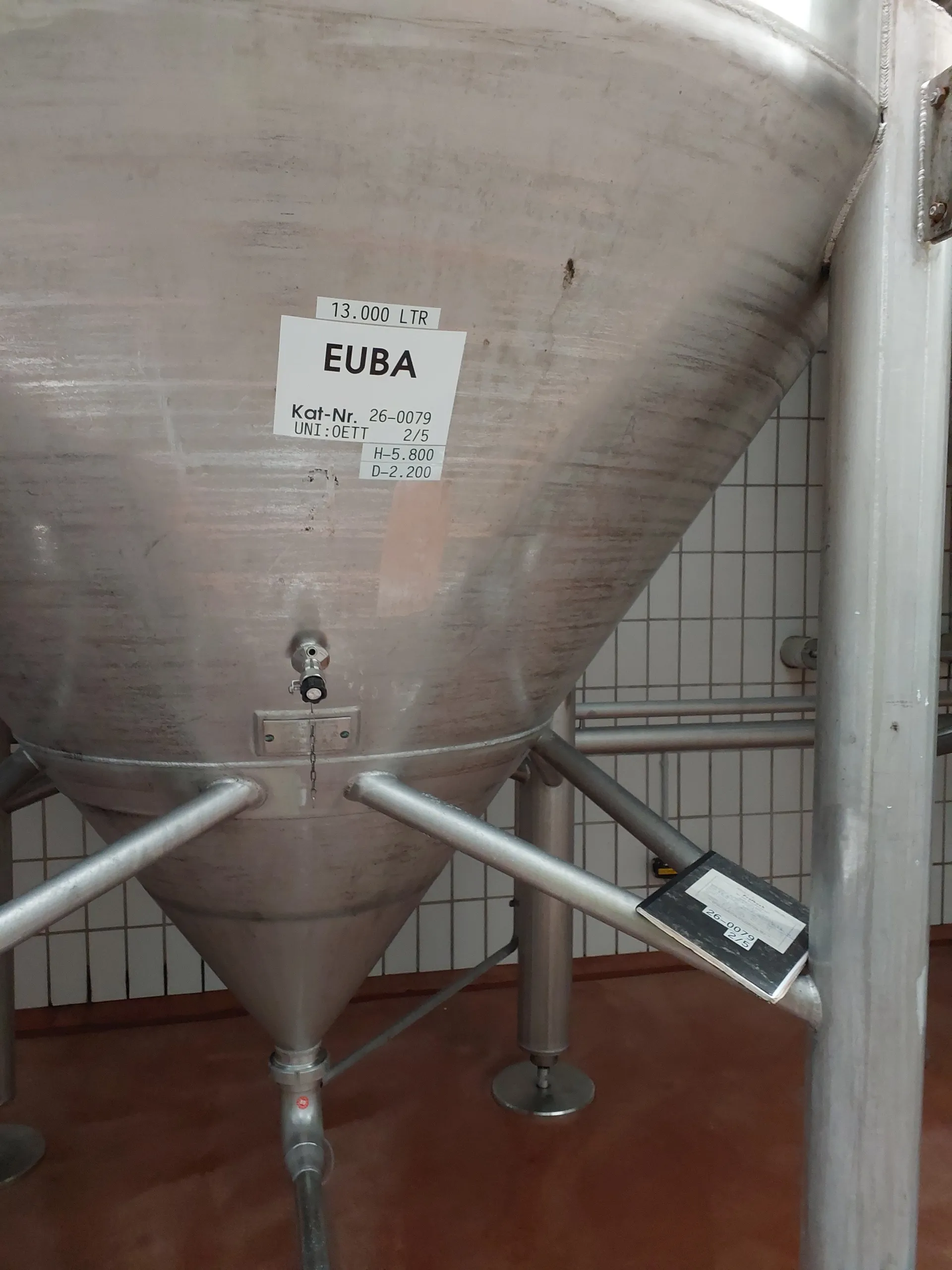 13.000 Liter Hefetank