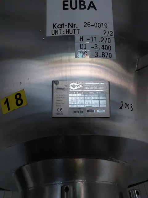 68150 Liter ZKG Tank/ Drucktank/ Lagertank GROSS mit Kühlmantel und Isolierung