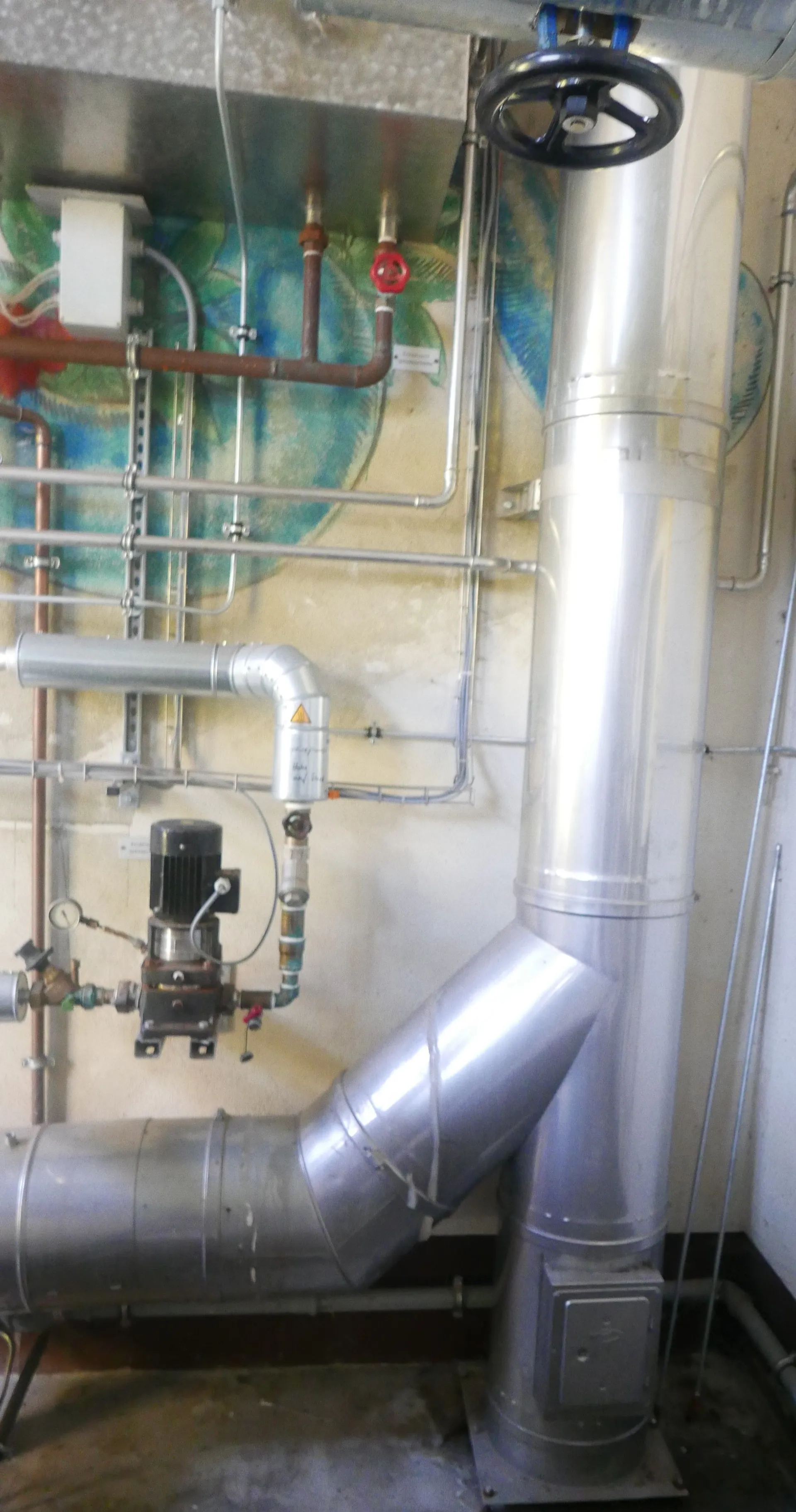 Dampferzeuger LOOS 500 kg/h mit Edelstahlkamin und Speisewasserbehälter 250 Liter, 1 bar Betriebsdruck