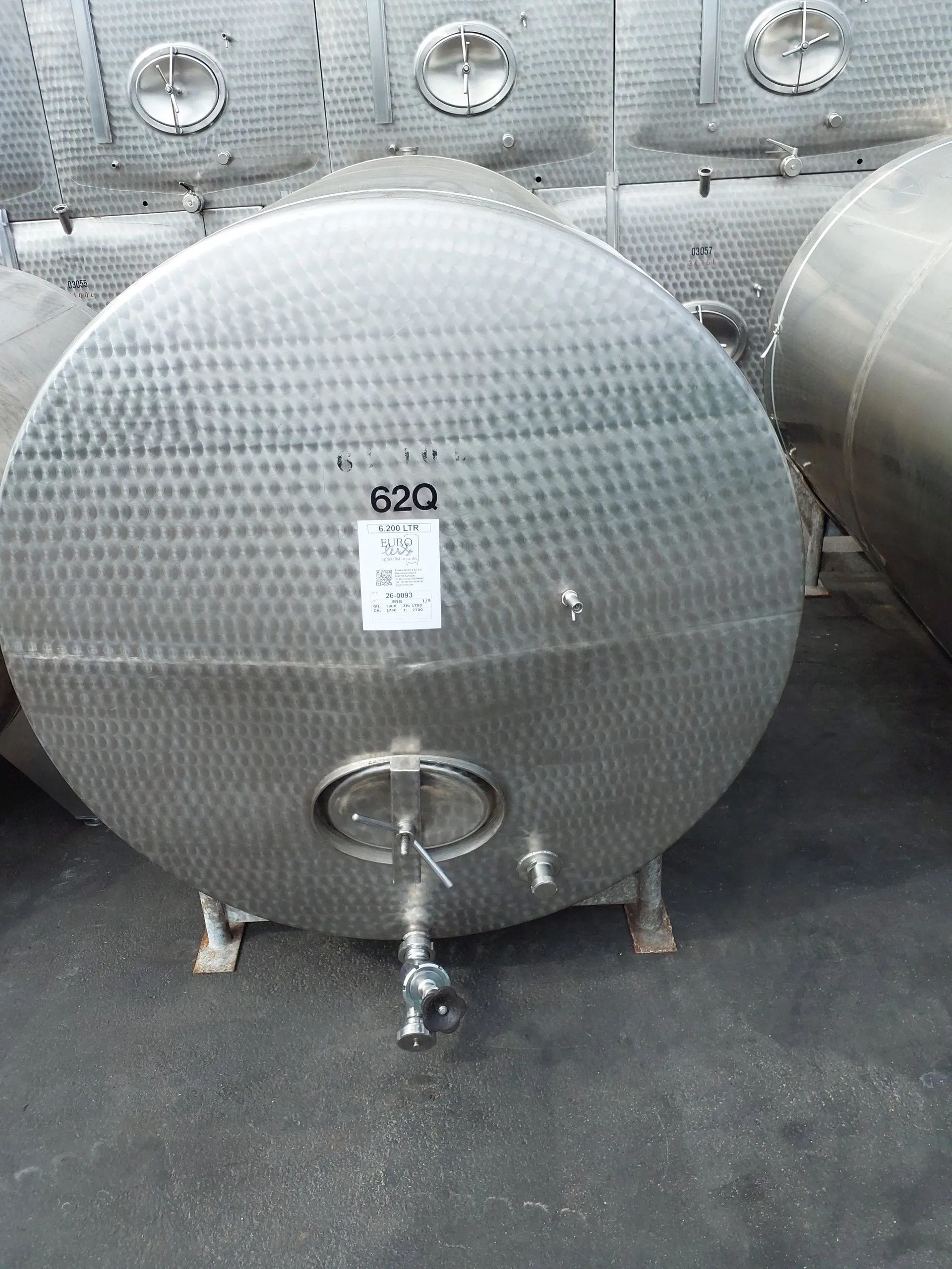 6.200 Liter Lagertank in V2A