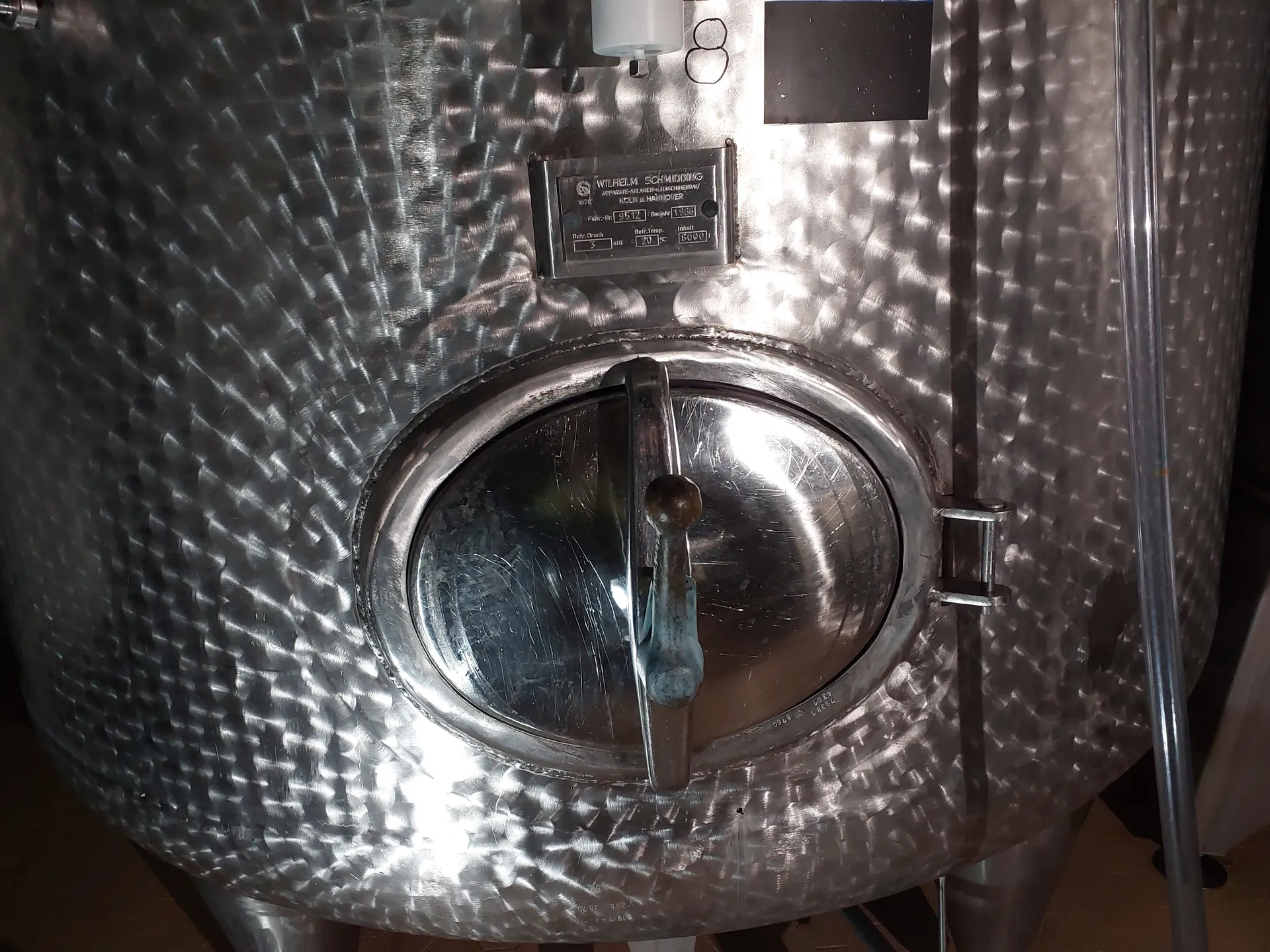 8000 Liter Drucktank/ Biertank/ Lagertank Wilhelm Schmiddig