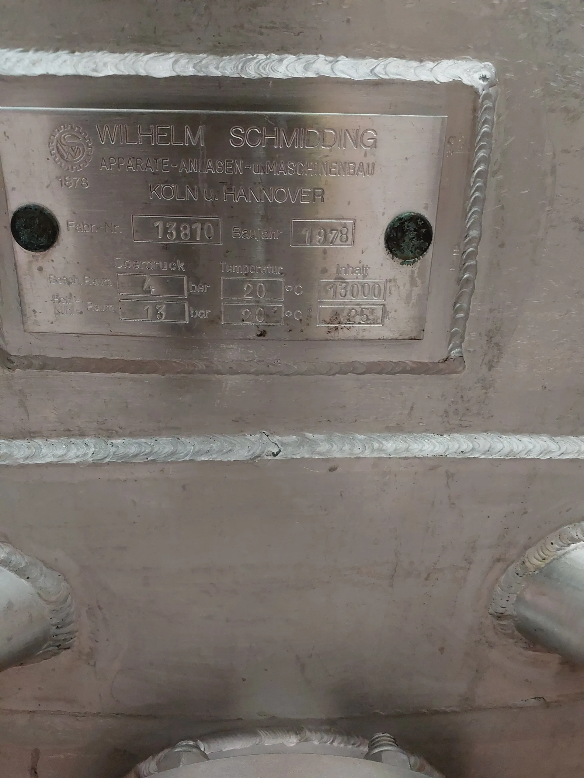 13.000 Liter Hefetank