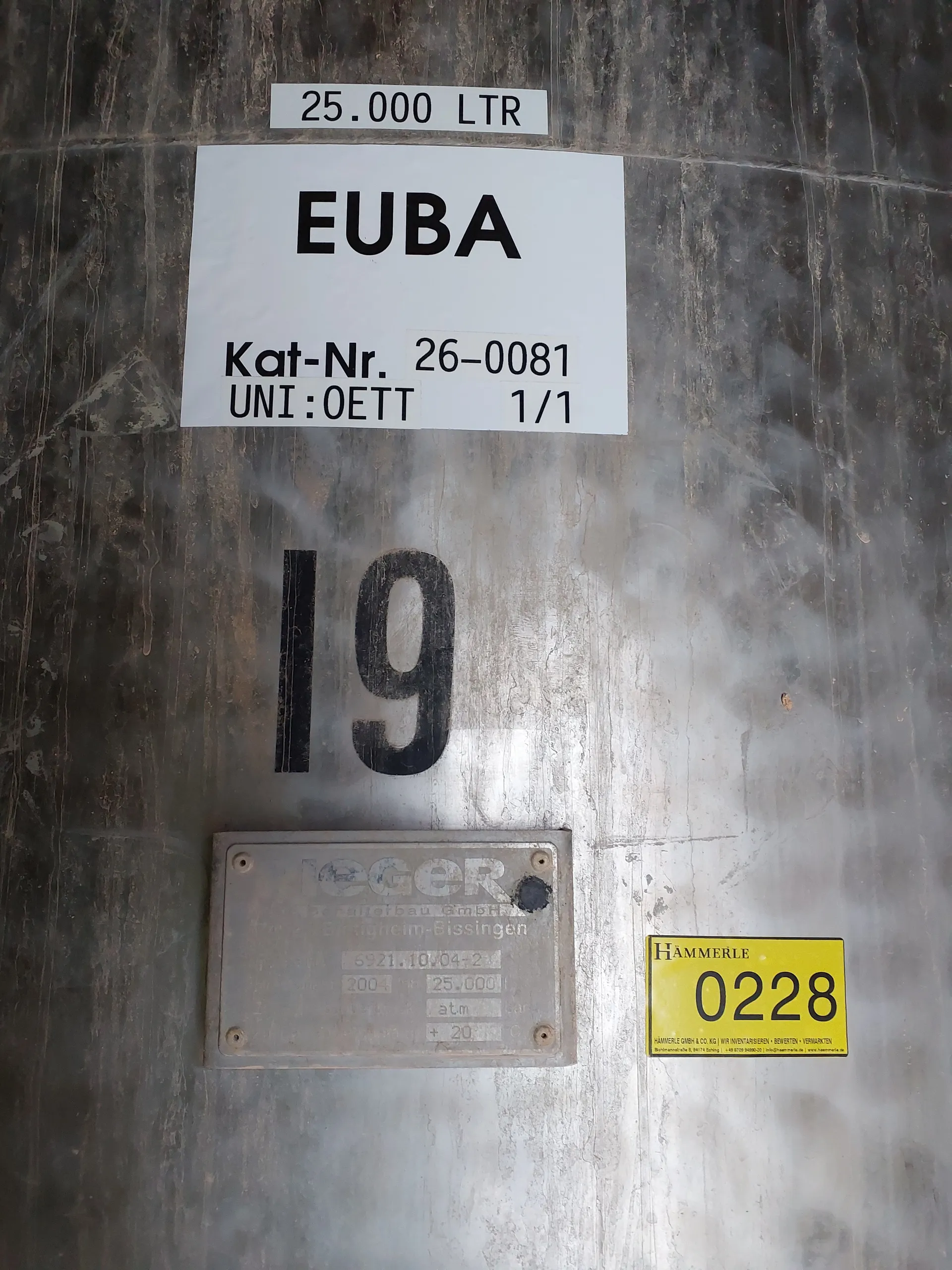 25.000 Liter RIEGER Lagertank