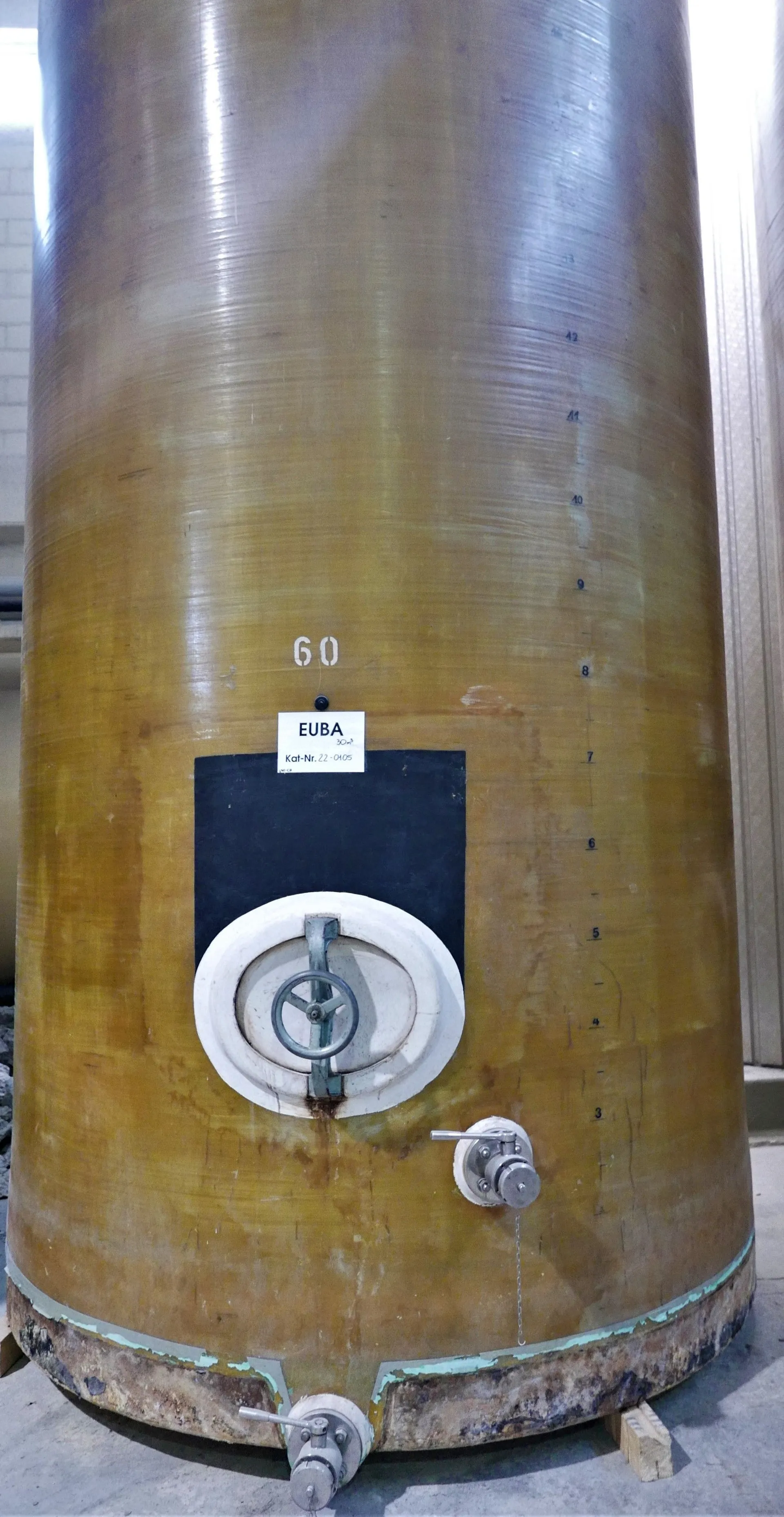 GFK Lagertank 30.000 Liter Inhalt rund mit Flachboden