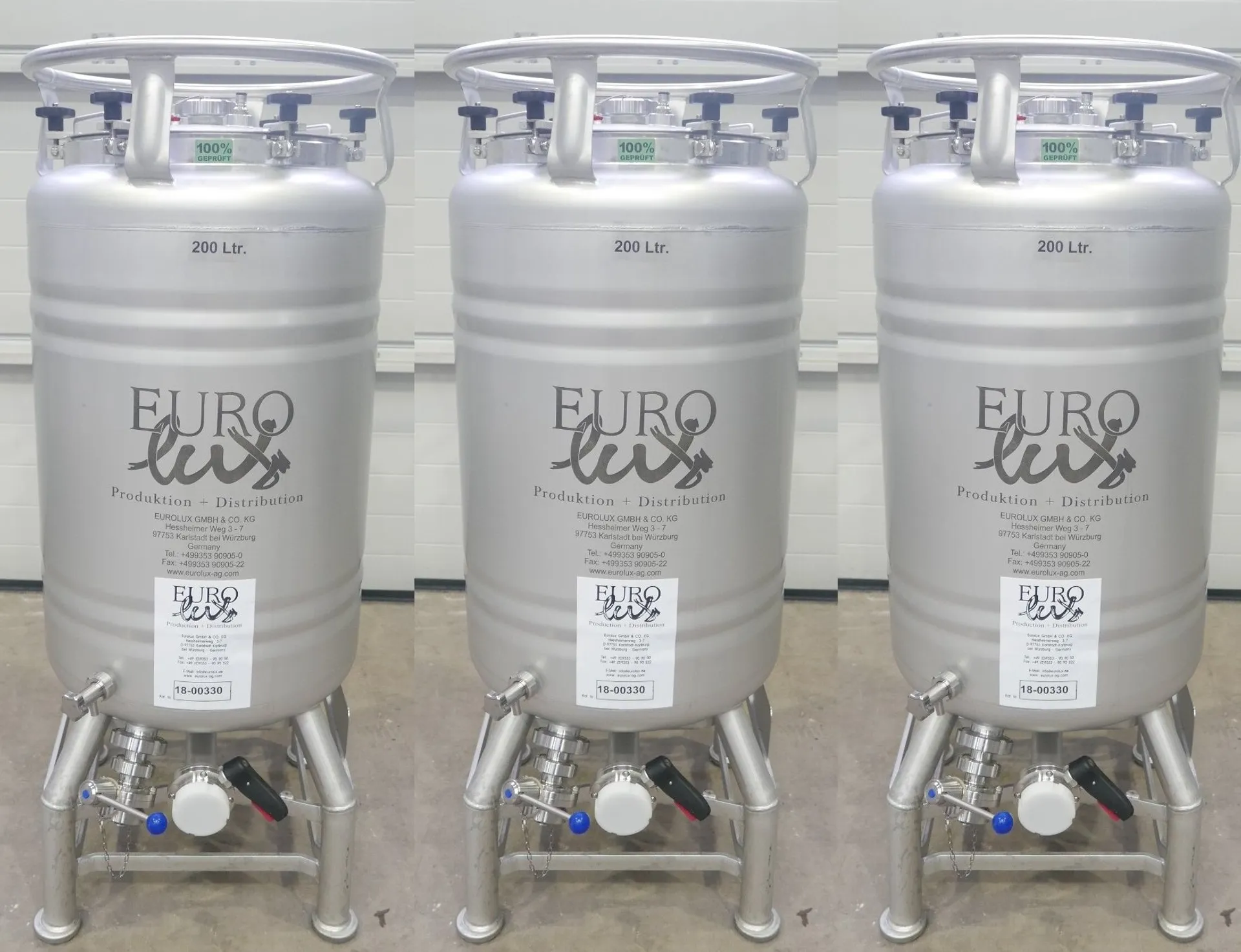 200 liters Eurolux Beer Tank/ Storage Tank/ Pressure Tank  in AISI 304
