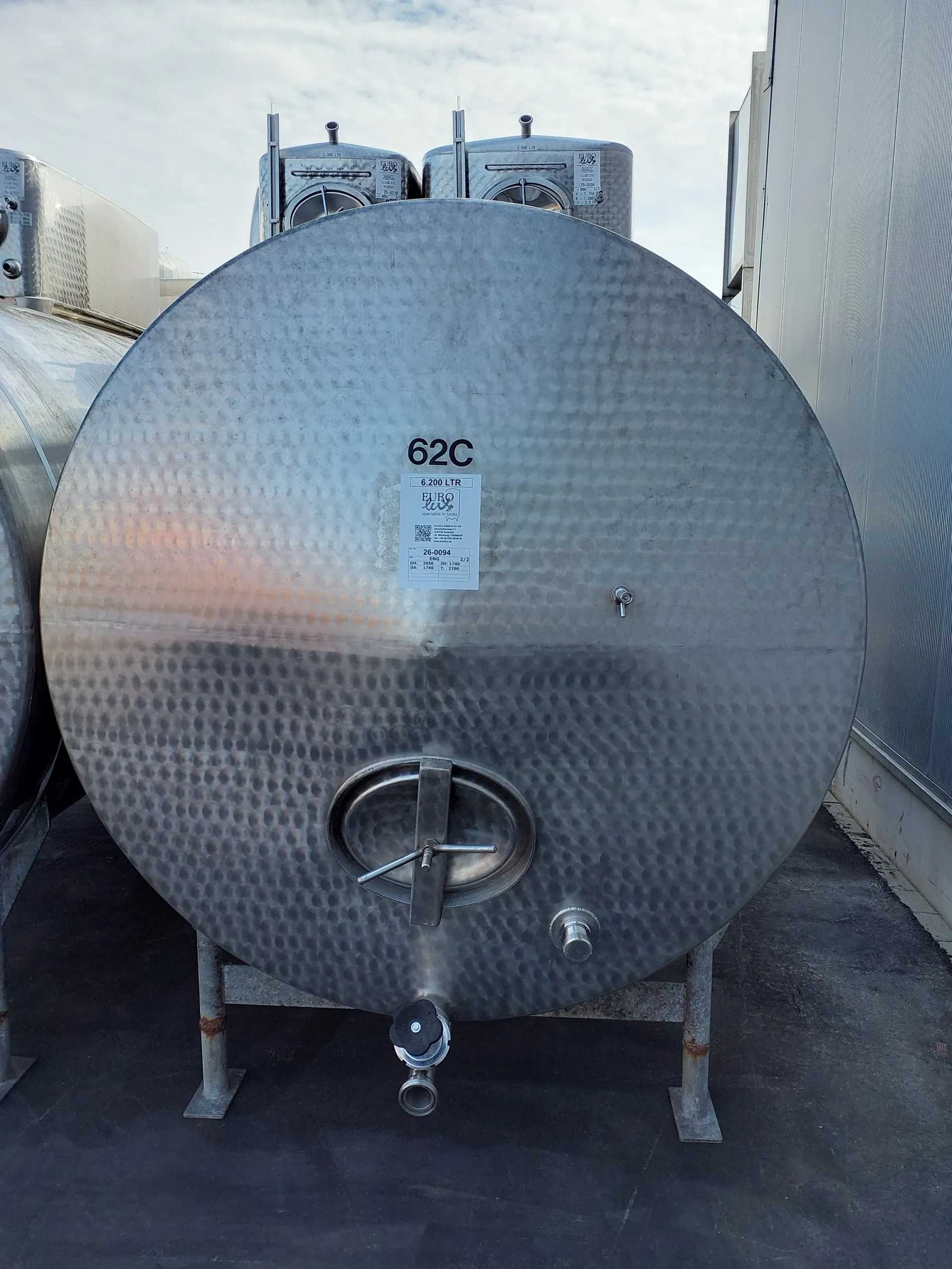 6.200 Liter Lagertank in V2A