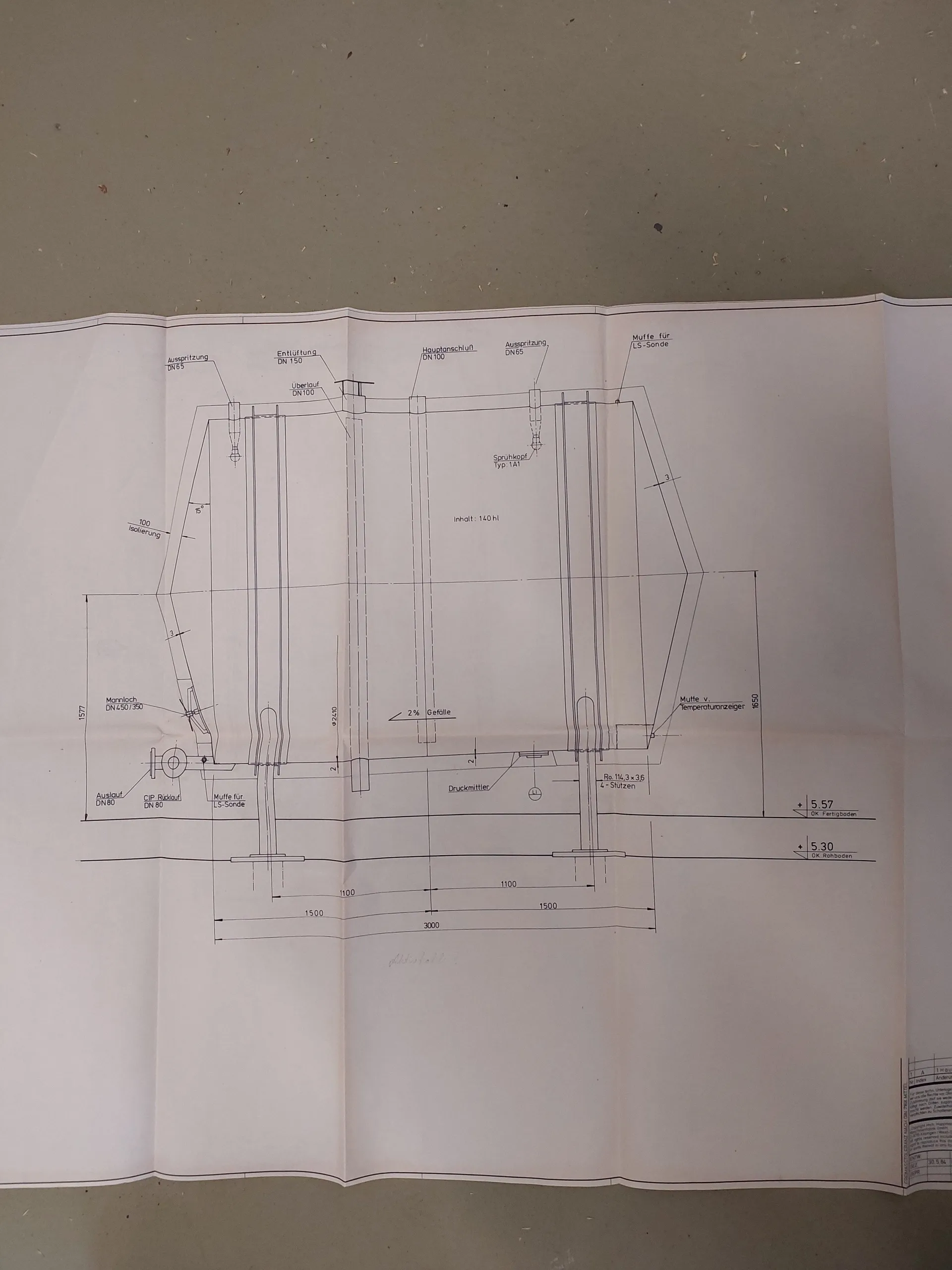 14.000 Liter Glattwassertank isoliert