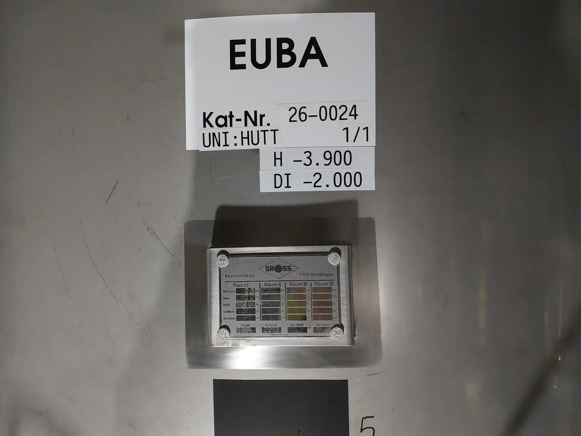 10600 Liter Drucktank/ Biertank/ Lagertank GROSS