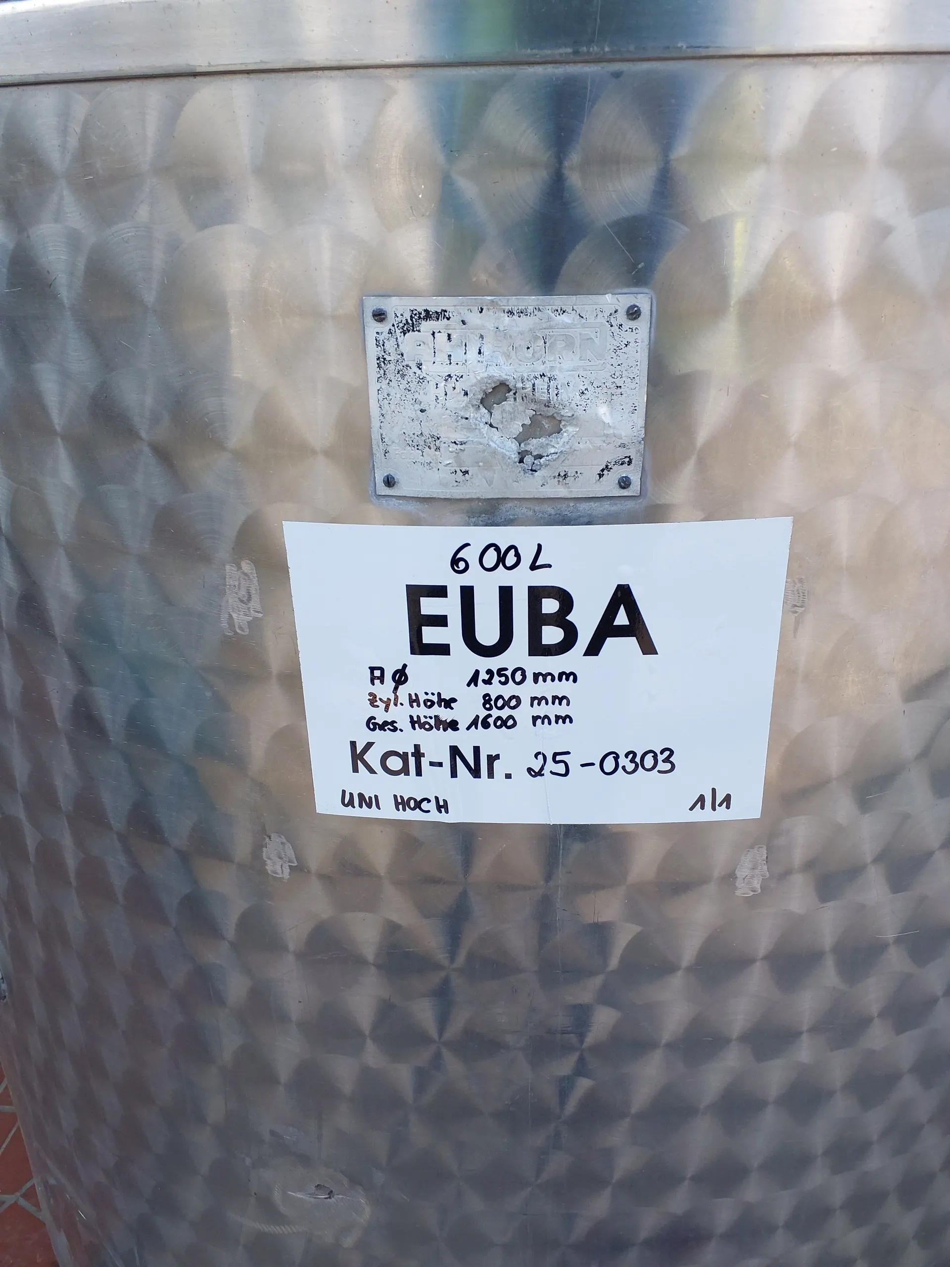 600 Liter Mischtank mit Isolierung