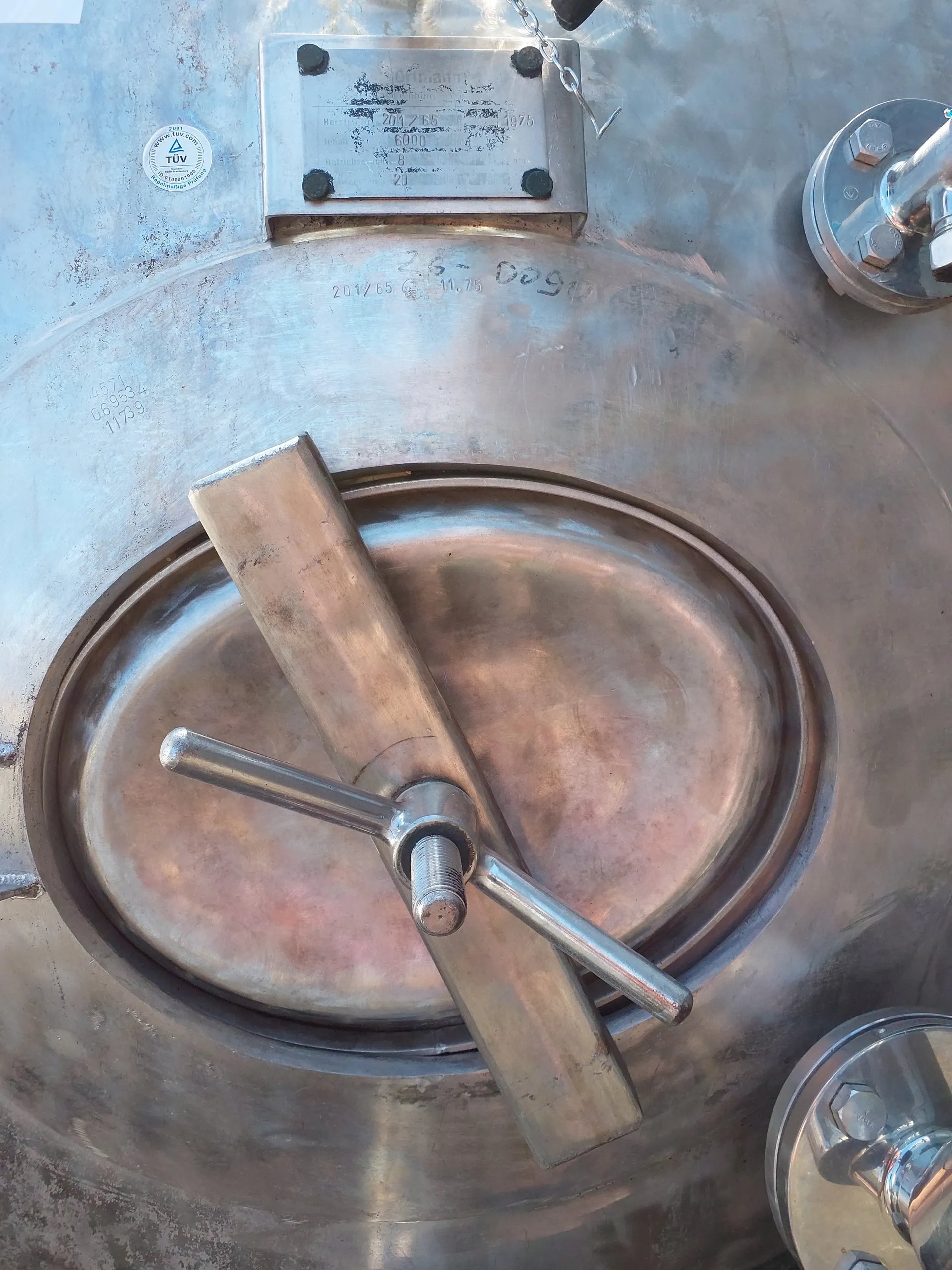 6.000 Liter 8 bar Drucktank in V2A