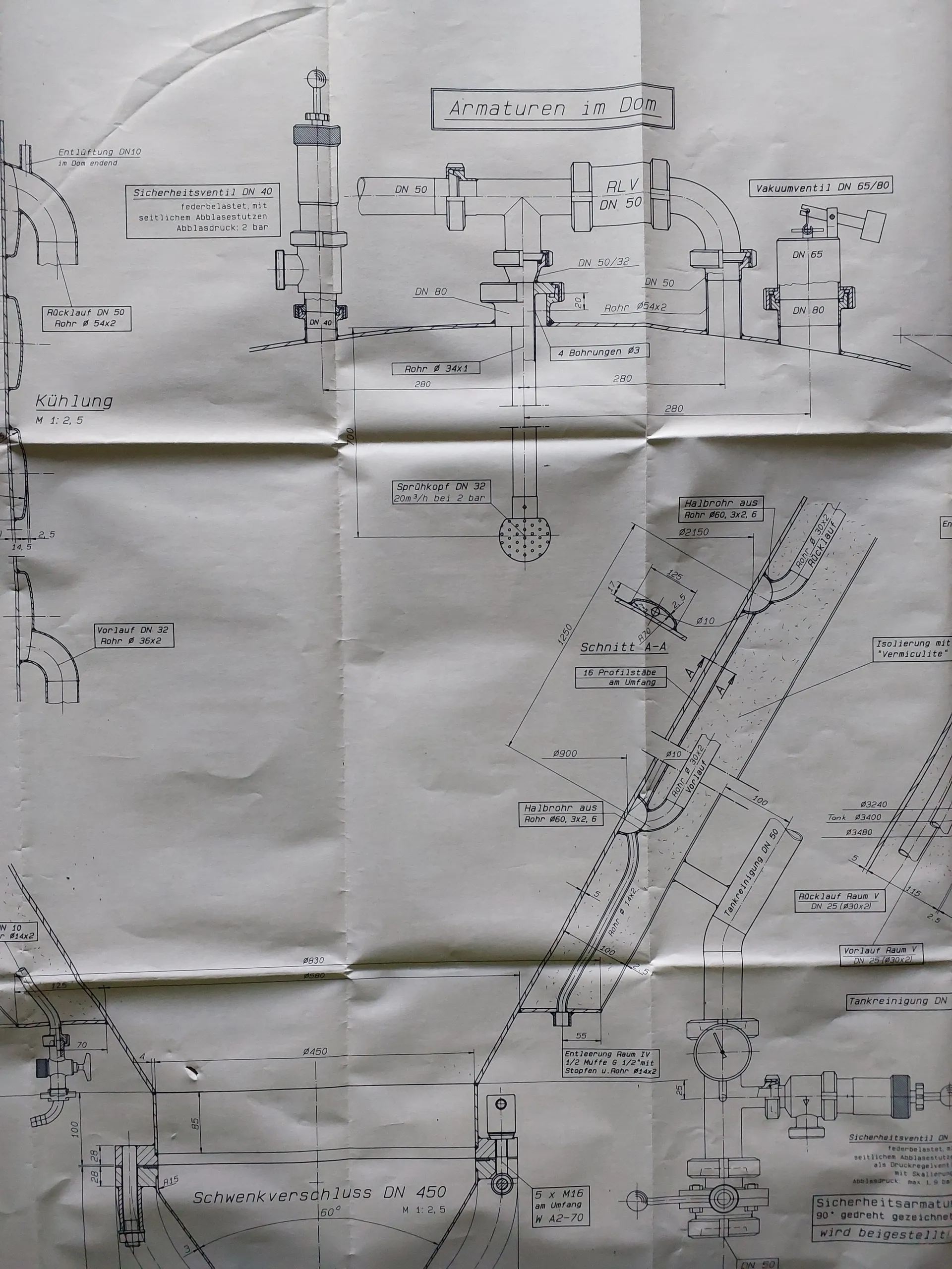 68150 Liter ZKG Tank/ Drucktank/ Lagertank GROSS mit Kühlmantel und Isolierung