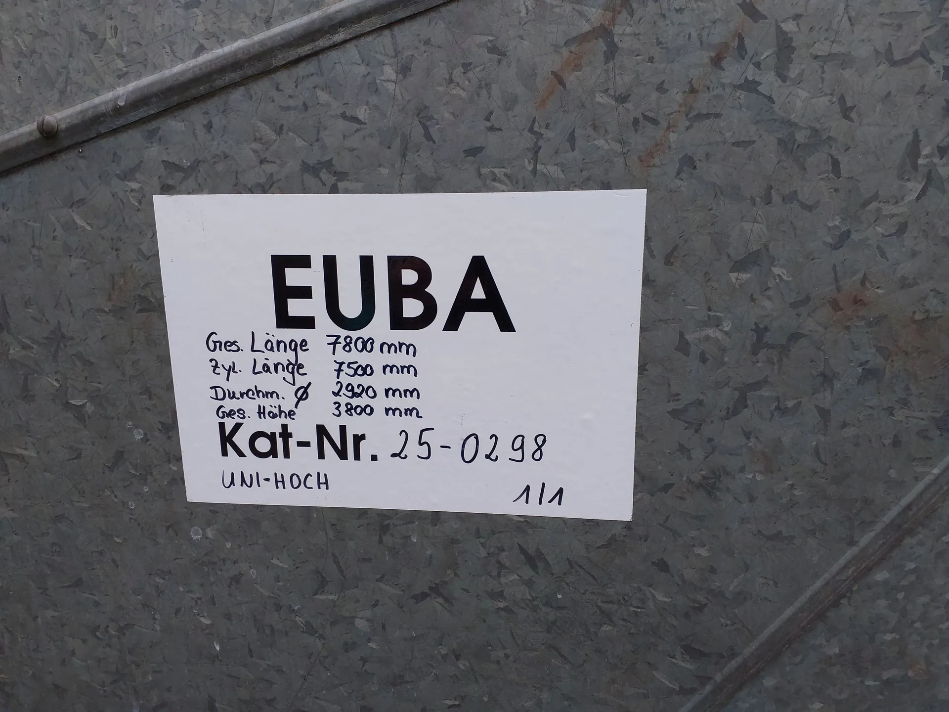 45.000 Liter Drucktank, isoliert, horizontal