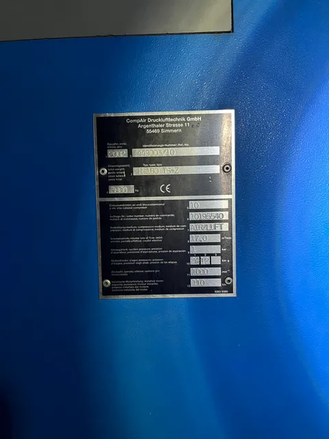 25-0166EUBA 17 m³/min Kompressor KOMPAIR R 180 TS-Z