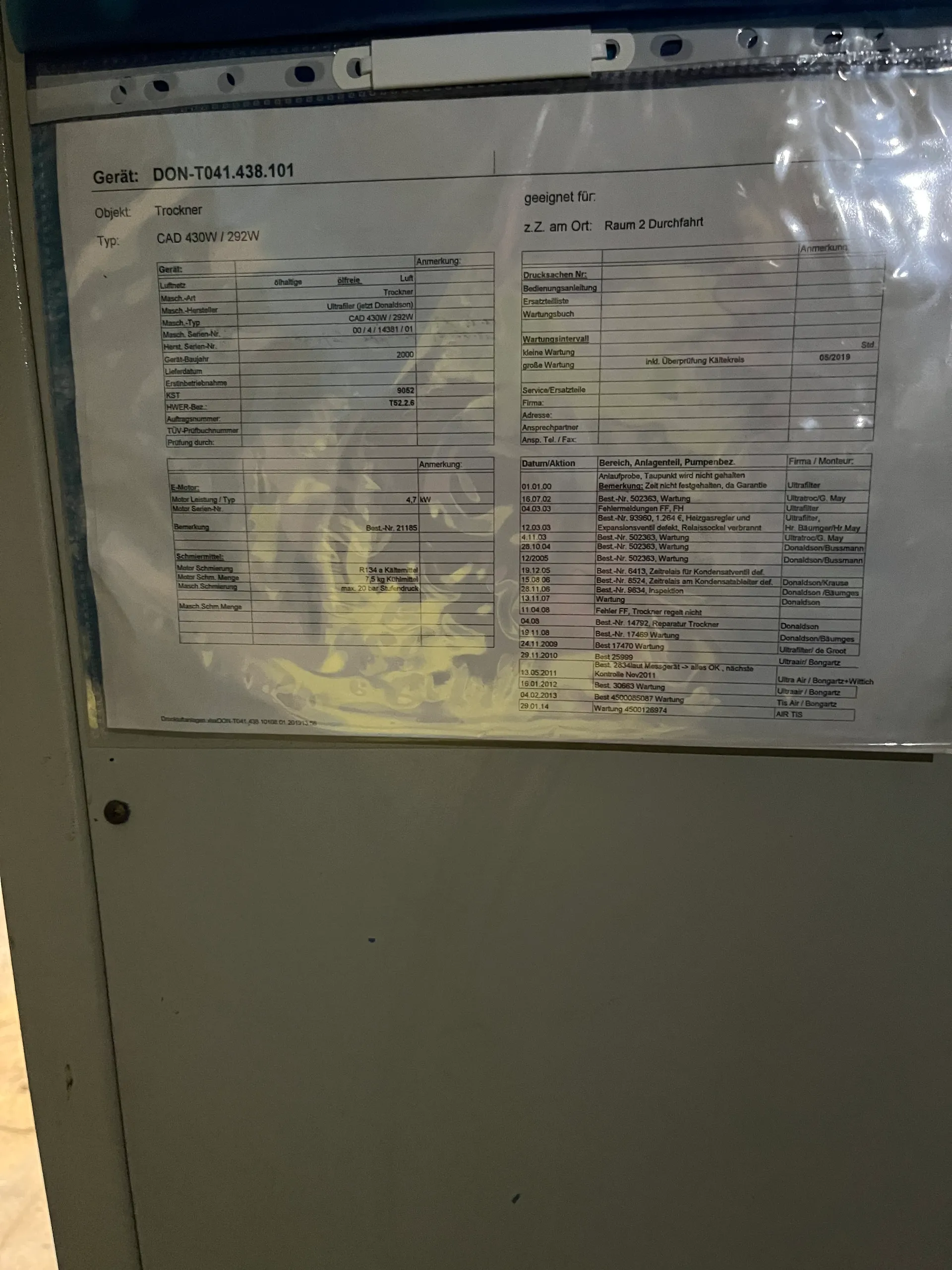 25-0171EUBA Trockner ComAir DEMAG CAD 430W/292W
