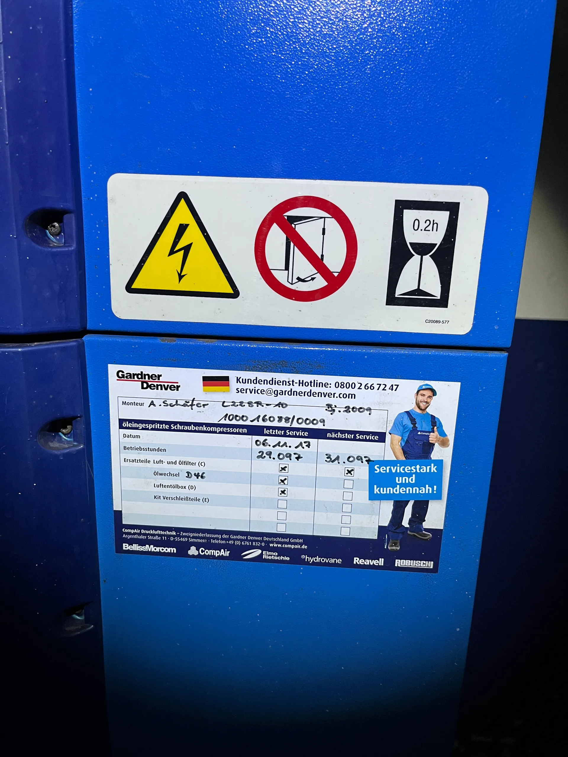 25-0173EUBA Kompressor COMPAIR L22 SR-10 Volumen 2,86 m³/min 