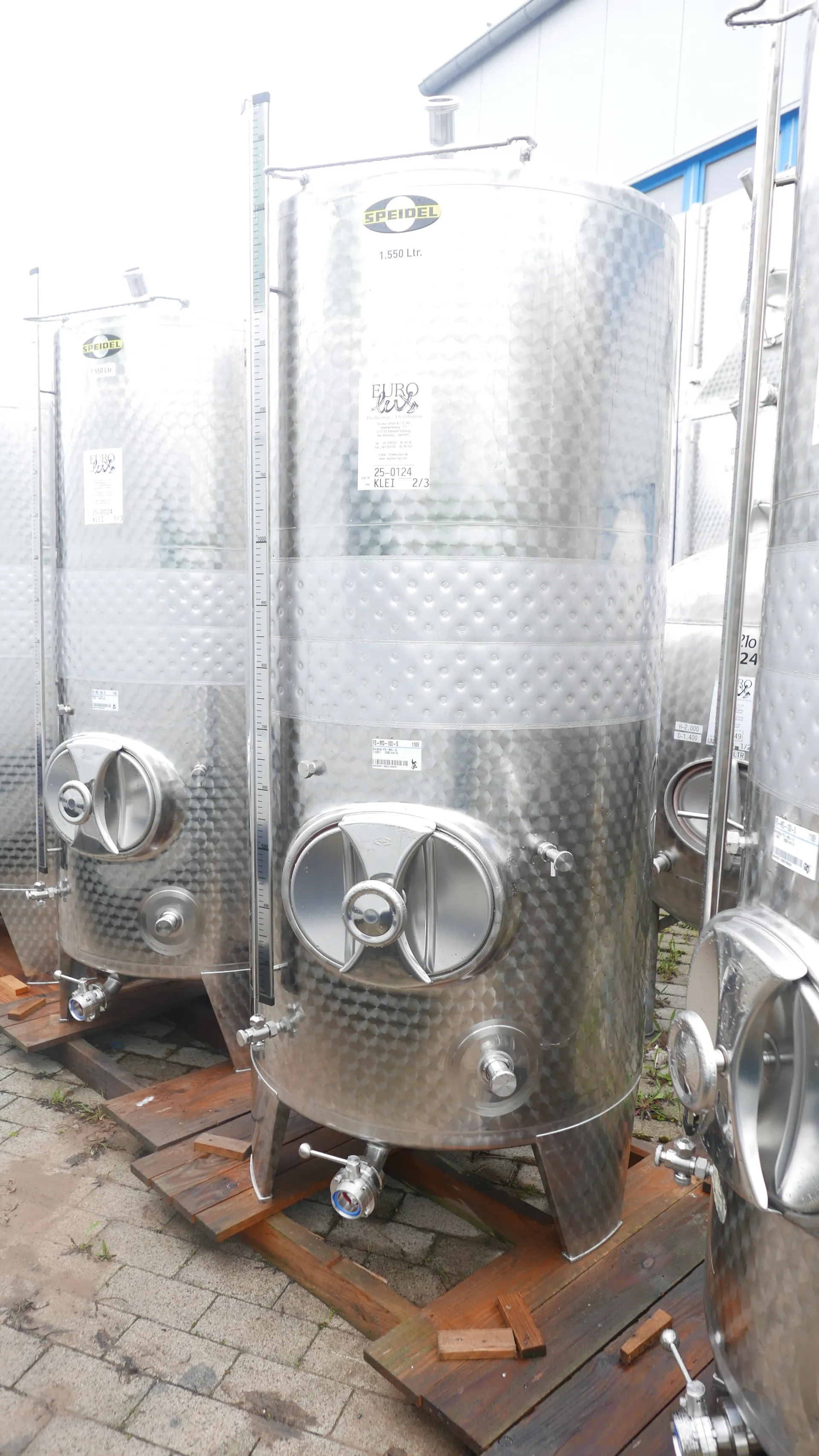 25-0124 Lagertank/ Weintank / Fruchtsafttank mit Kühlmantel aus V2A