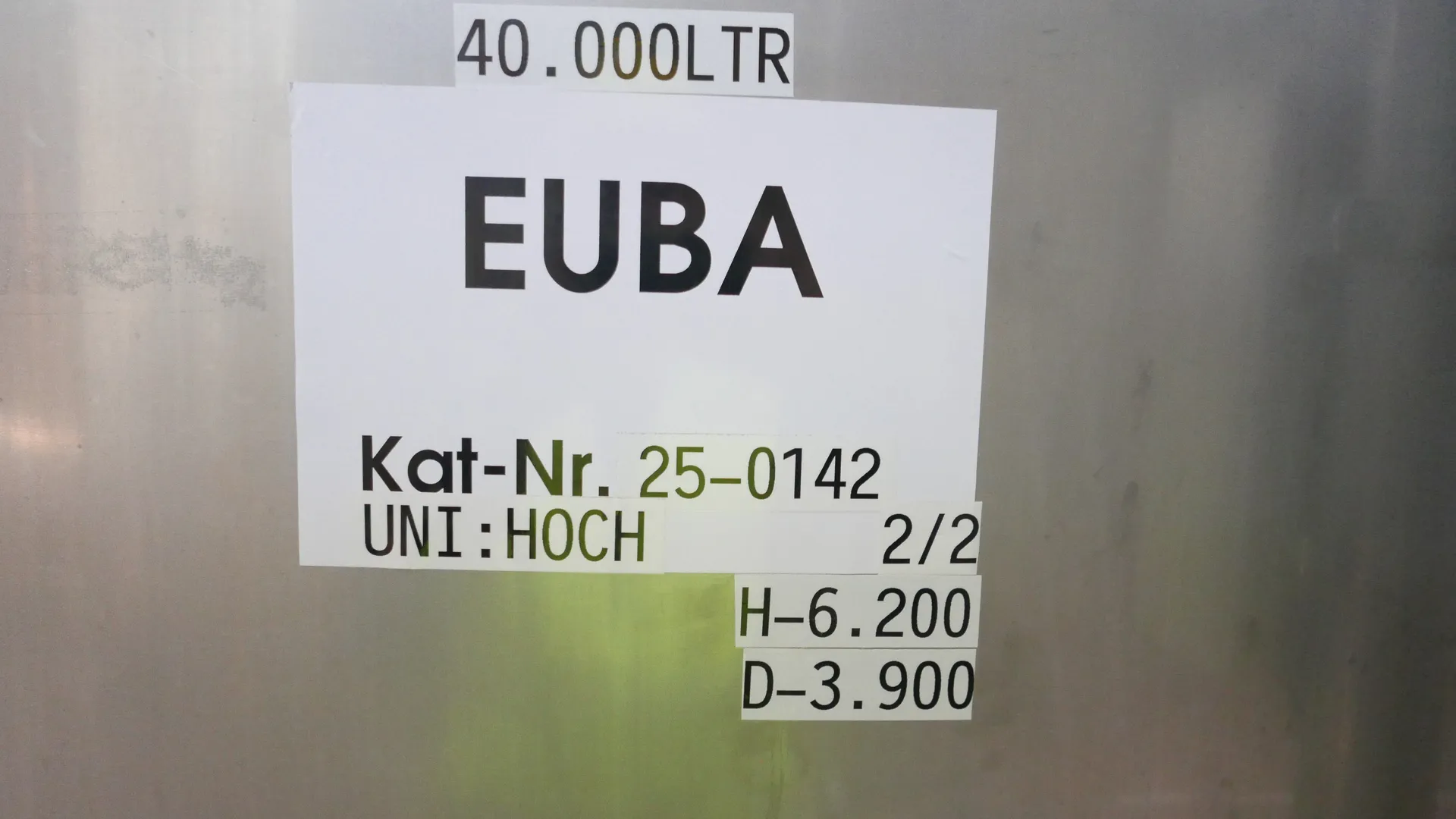 25-0142EUBA 40.000 Liter Rührwerkstank / Lagertank aus V2A isoliert