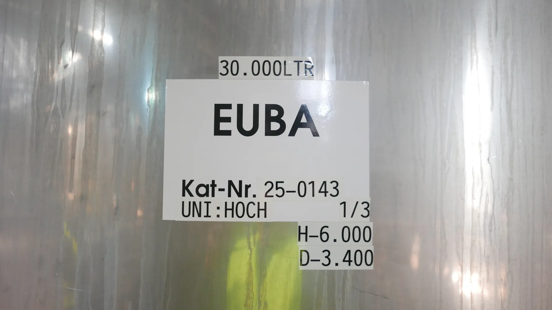 25-01423EUBA 30.000 Liter Rührwerkstank / Lagertank aus V2A isoliert