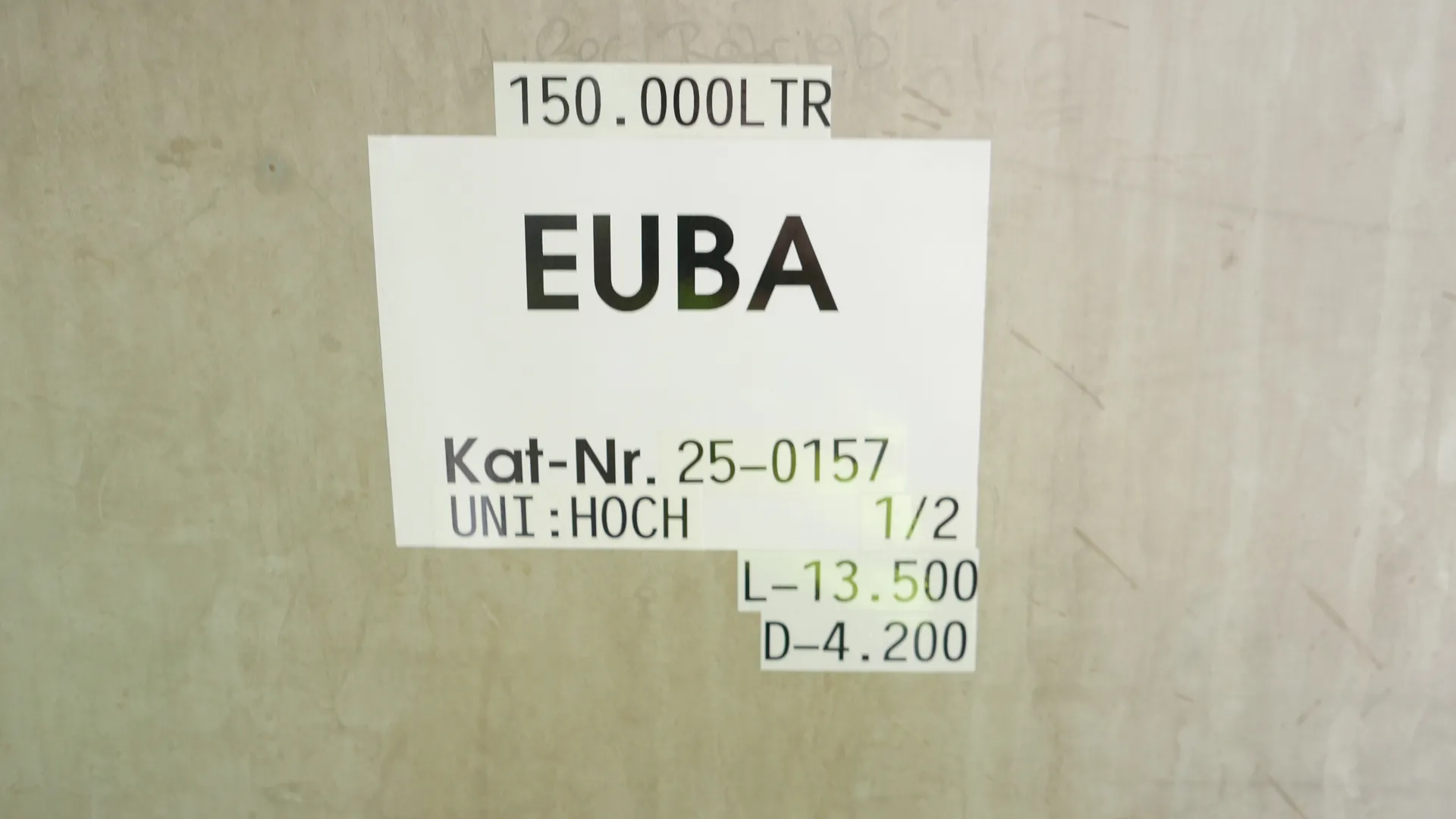 25-0157EUBA 150.000 Liter Hartwassertank, Weichwassertank in V2A horizontal 