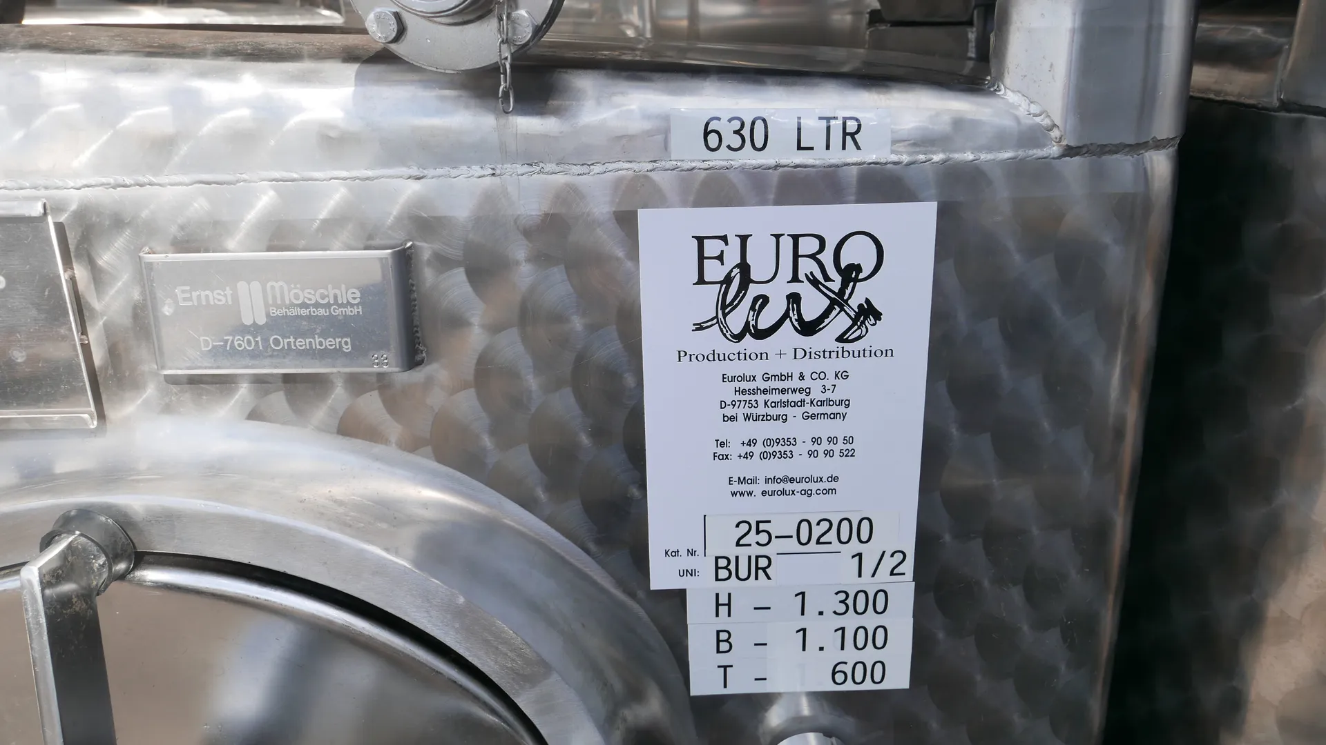 25-0200 Lagertank 630 Liter