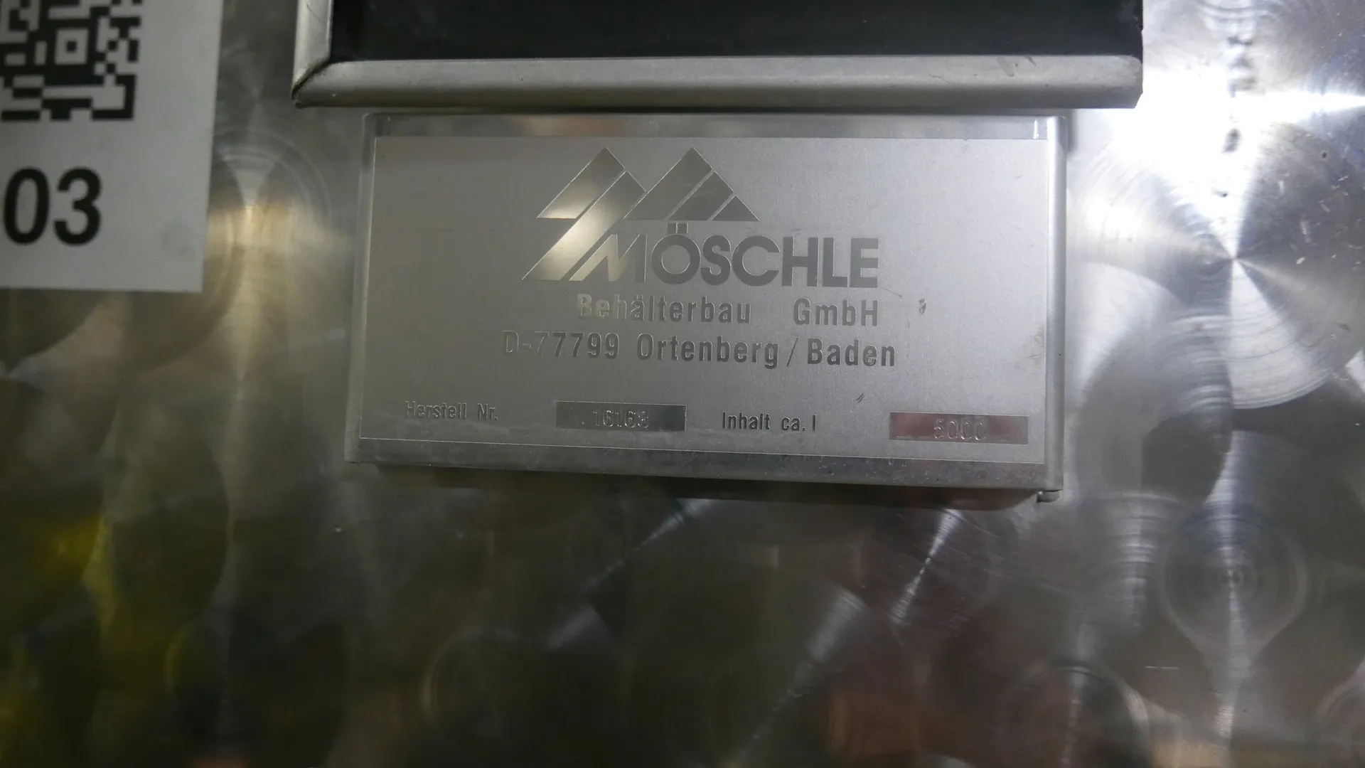 5.000 Liter Weintank/Lagertank Möschle, kubisch mit Kühlmantel