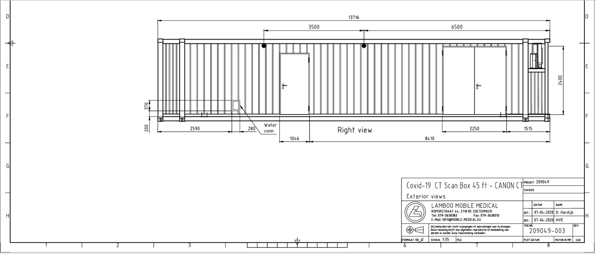 Technische Daten CT Container außen seitlich