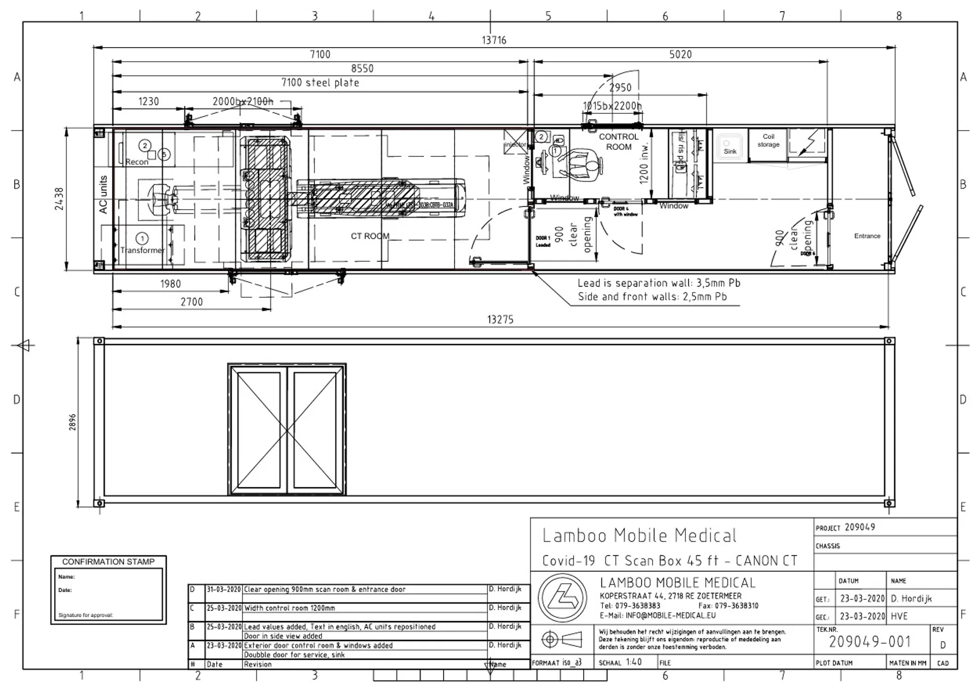 Technische Zeichnung CT Container 