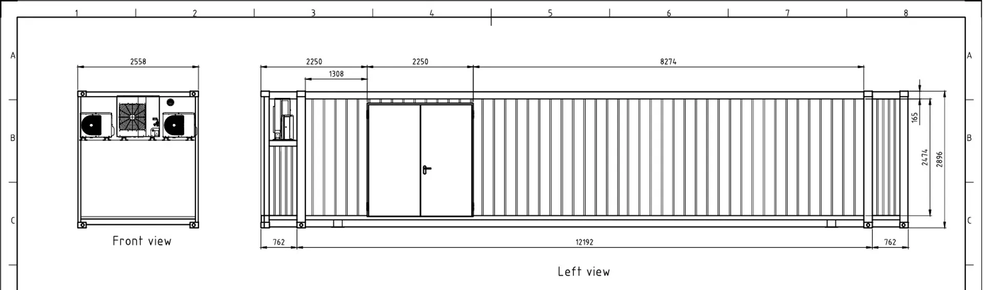 Technische Daten CT Container seitlich