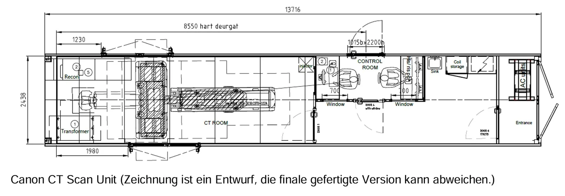 Technische Zeichnung CT Container 