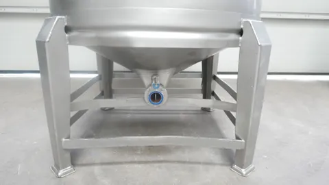 Lagertank/Biertank/Drucktank  Inhalt 1.000 Liter mit Kronenring aus V2A rund