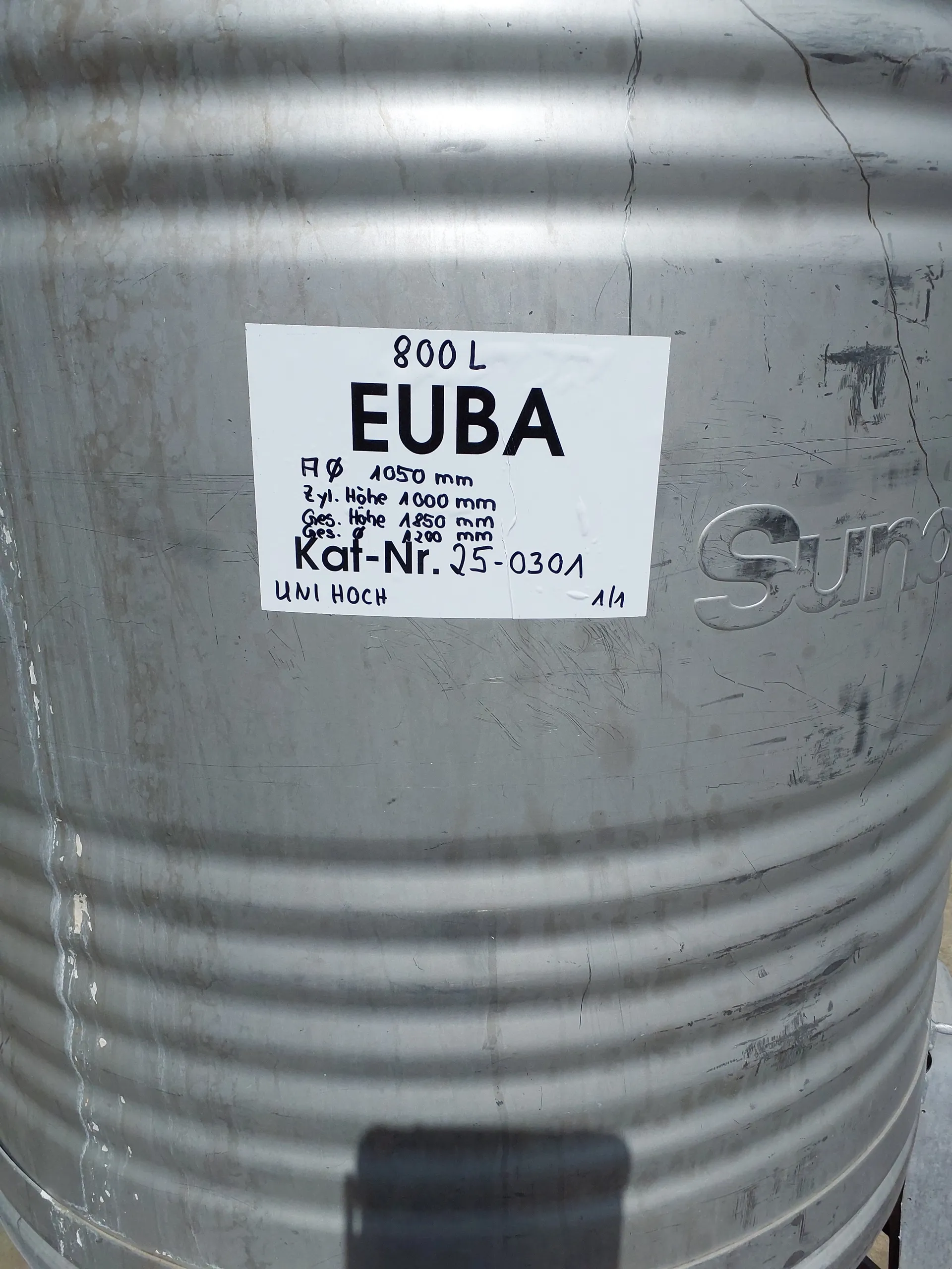 800 Liter Lagertank