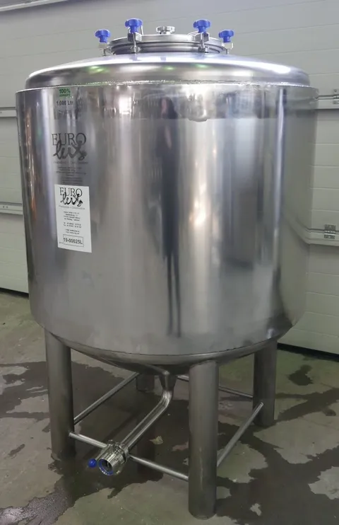 1000 Liter Eurolux Beer Tanks / Fermentation Tanks in AISI 304  with Cooling Jacket with Isolation