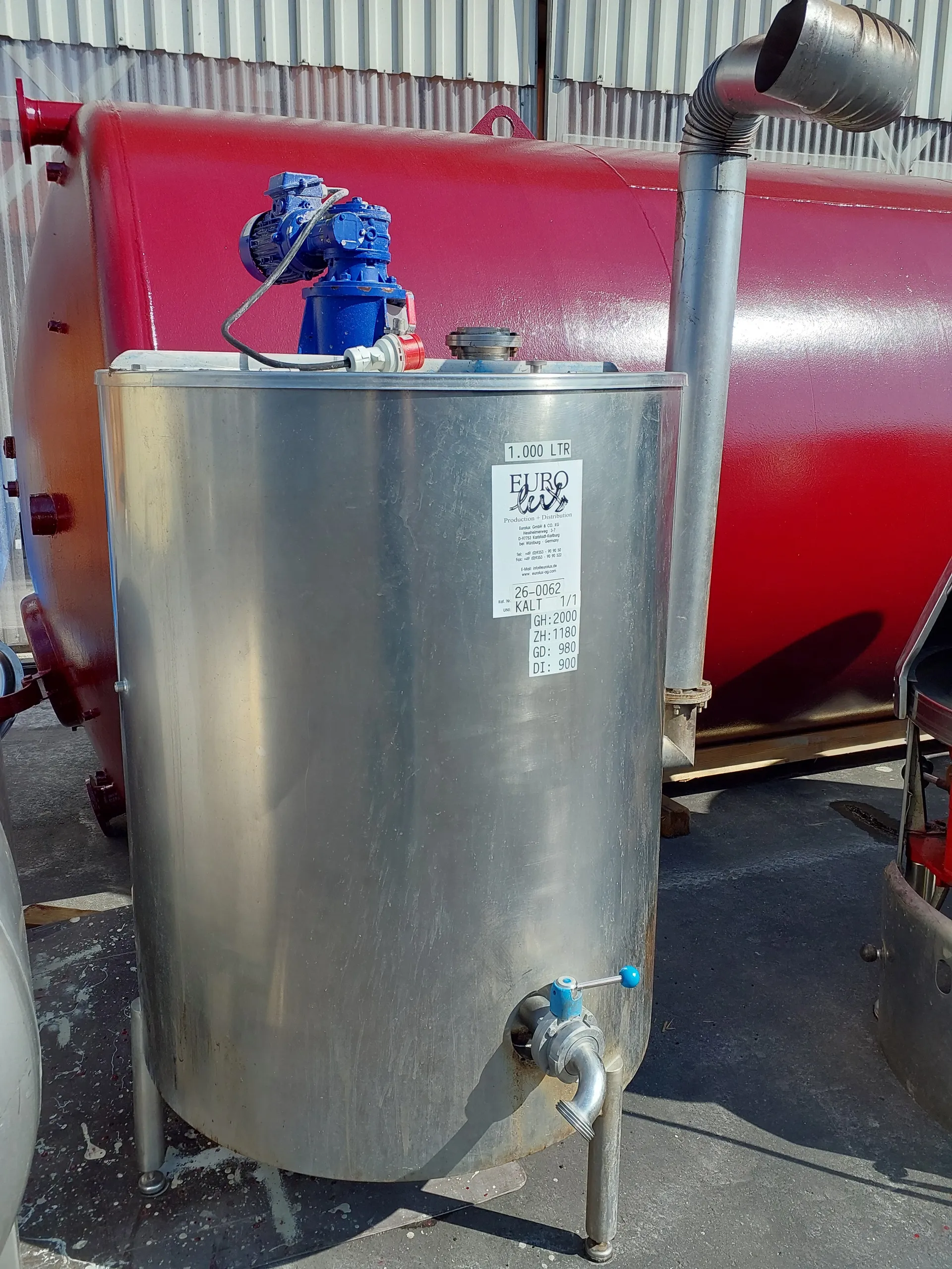 1.000 Liter Maischepfanne mit Beheizung und Isolierung