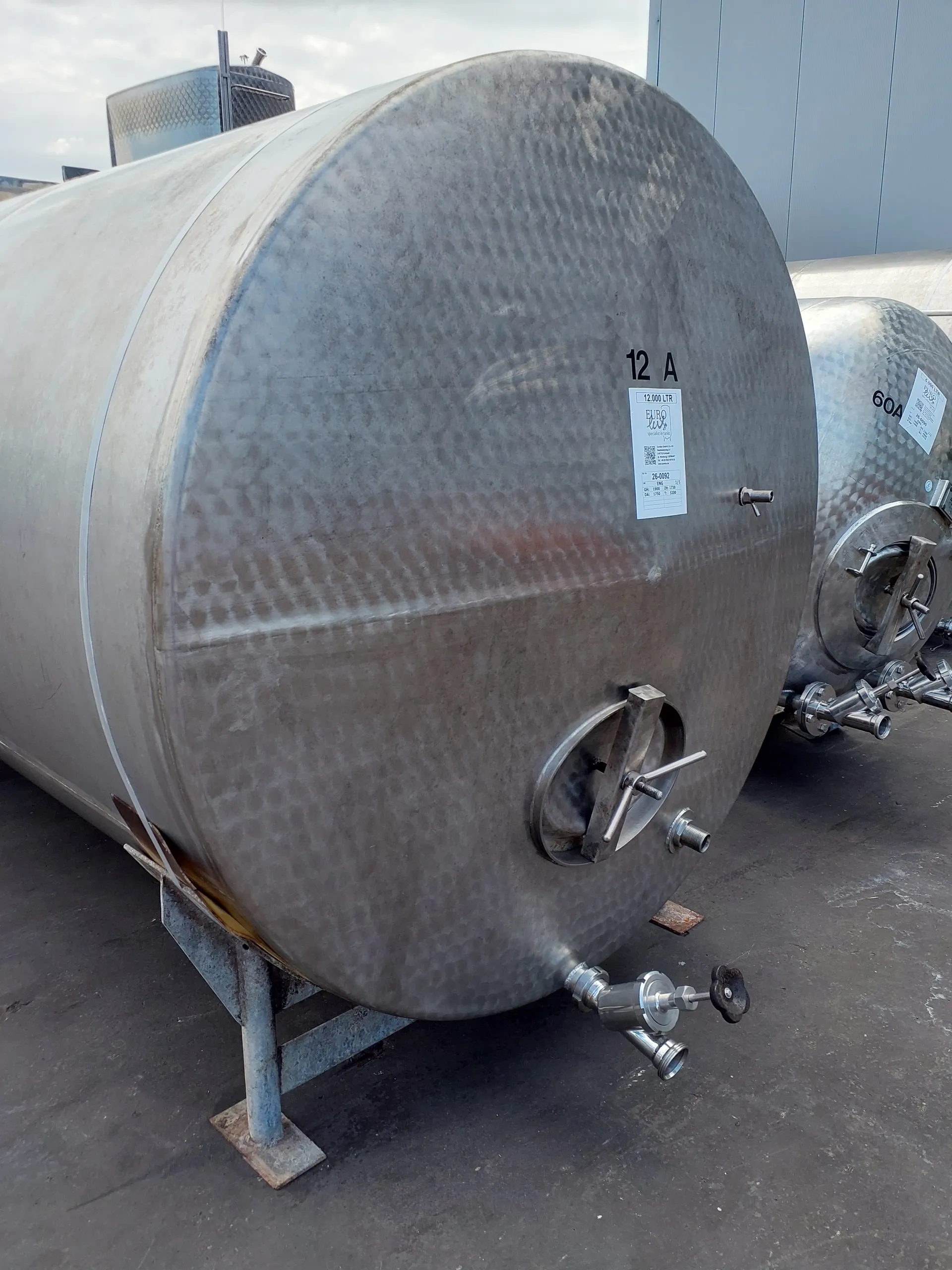12.000 Liter Lagertank in V2A